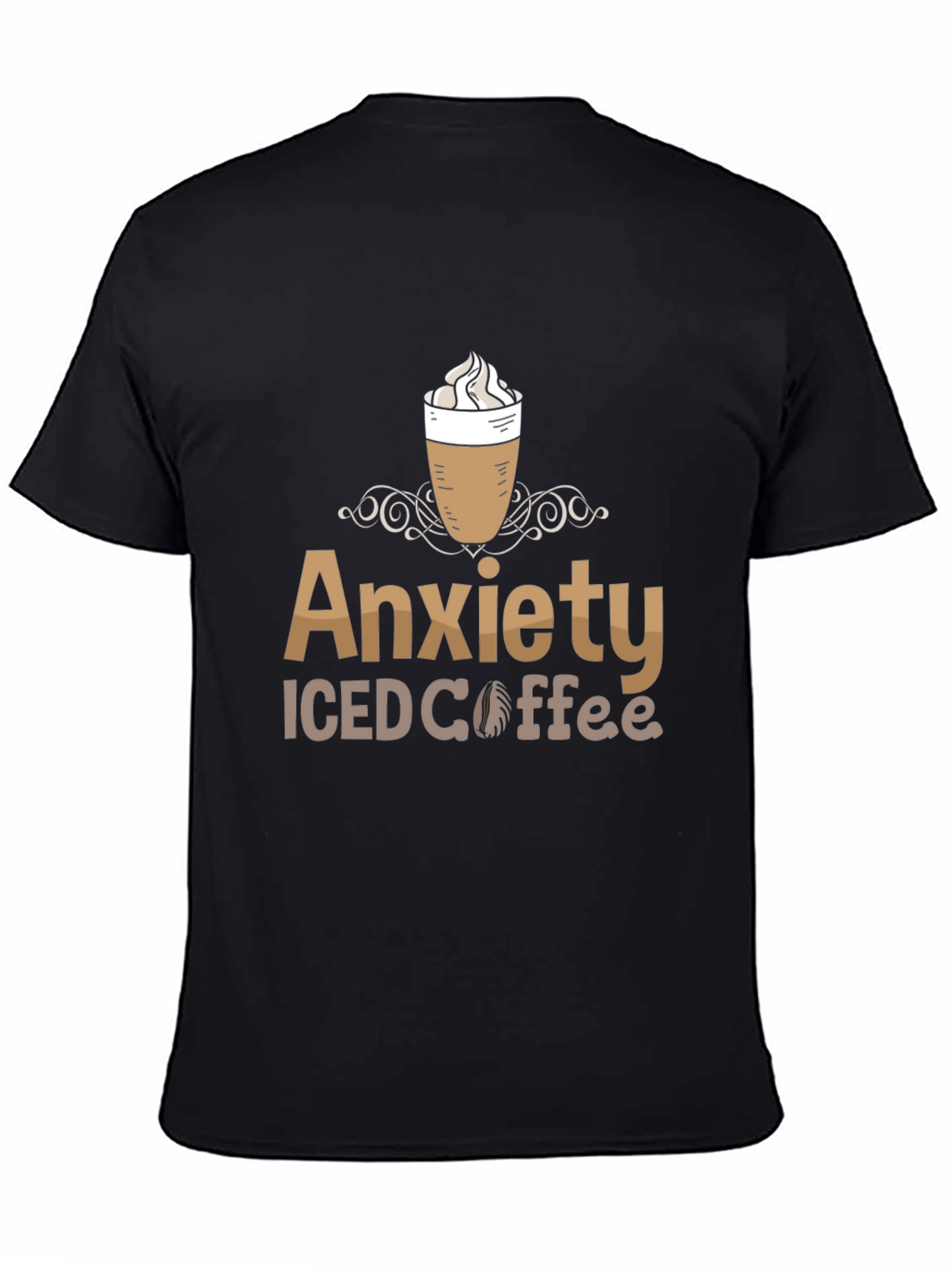 Black Anxiety Iced Coffee Graphic Tee - Comfort & Style view 4