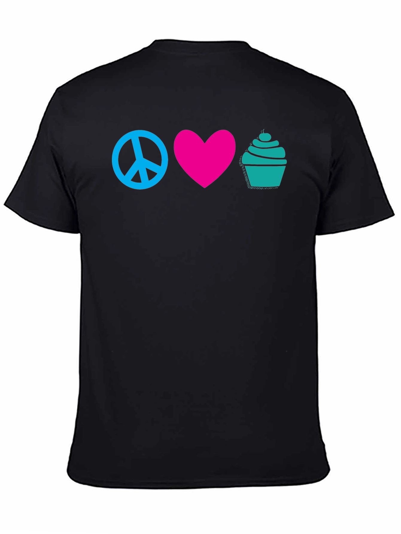 Black Peace Love Cupcakes Graphic Tee view 4