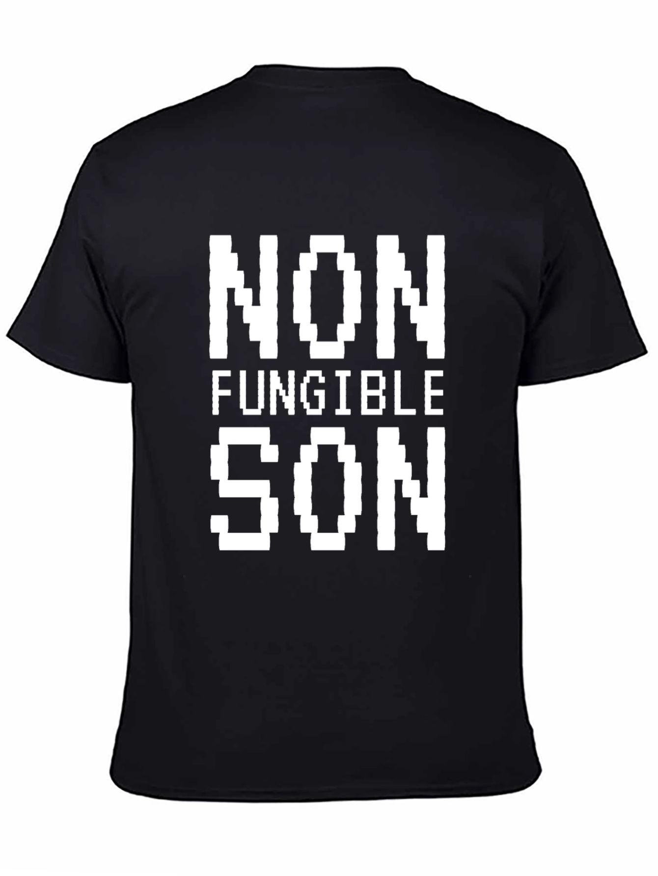 Black Non-Fungible Son Pixel Art T-Shirt - Black view 4