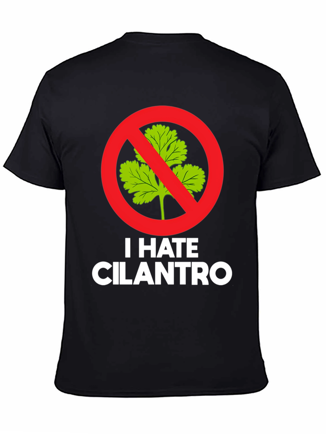 Black I Hate Cilantro Graphic Tee view 4