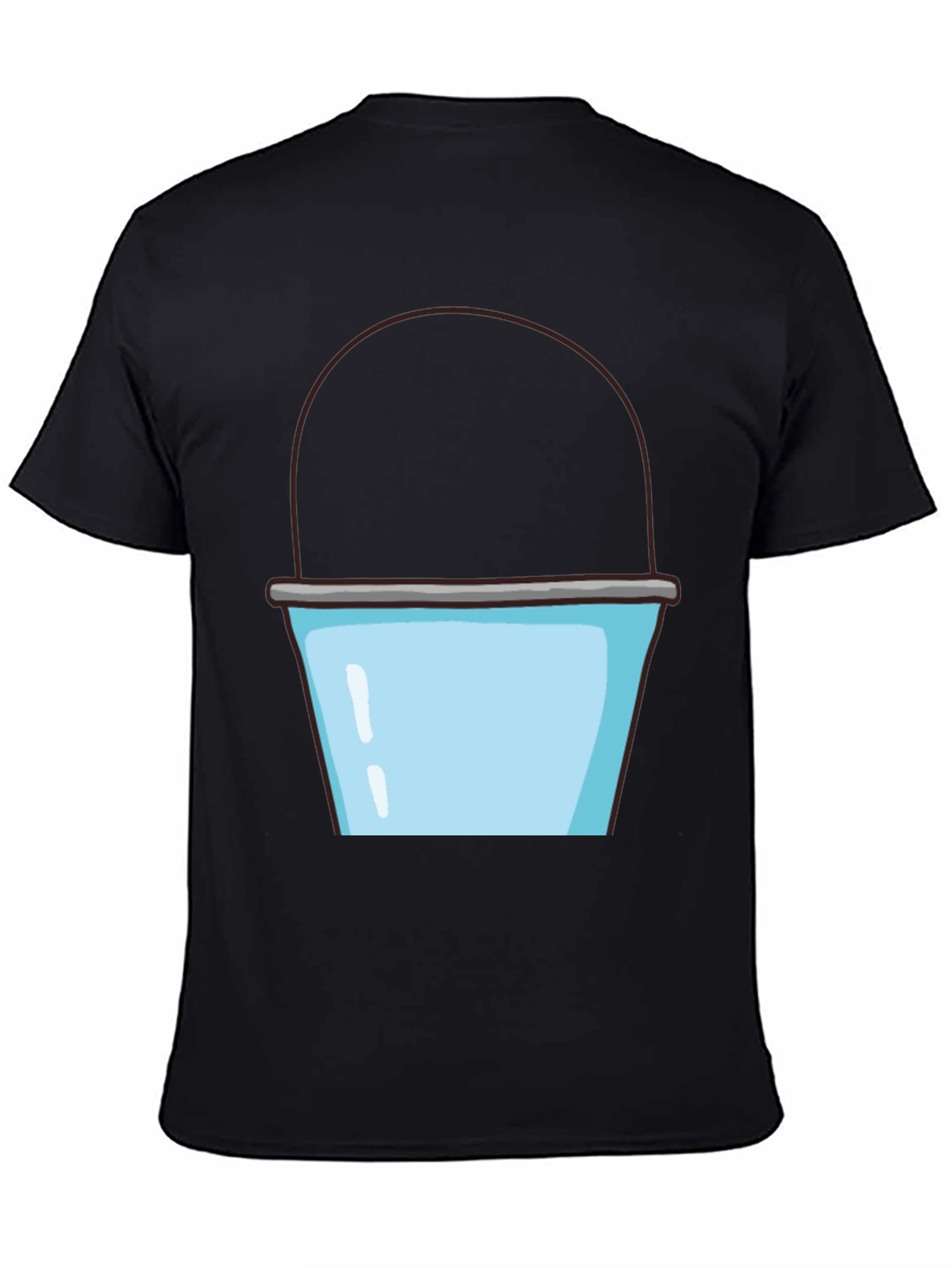 Black Bucket Graphic T-Shirt - Fun Novelty Tee view 4