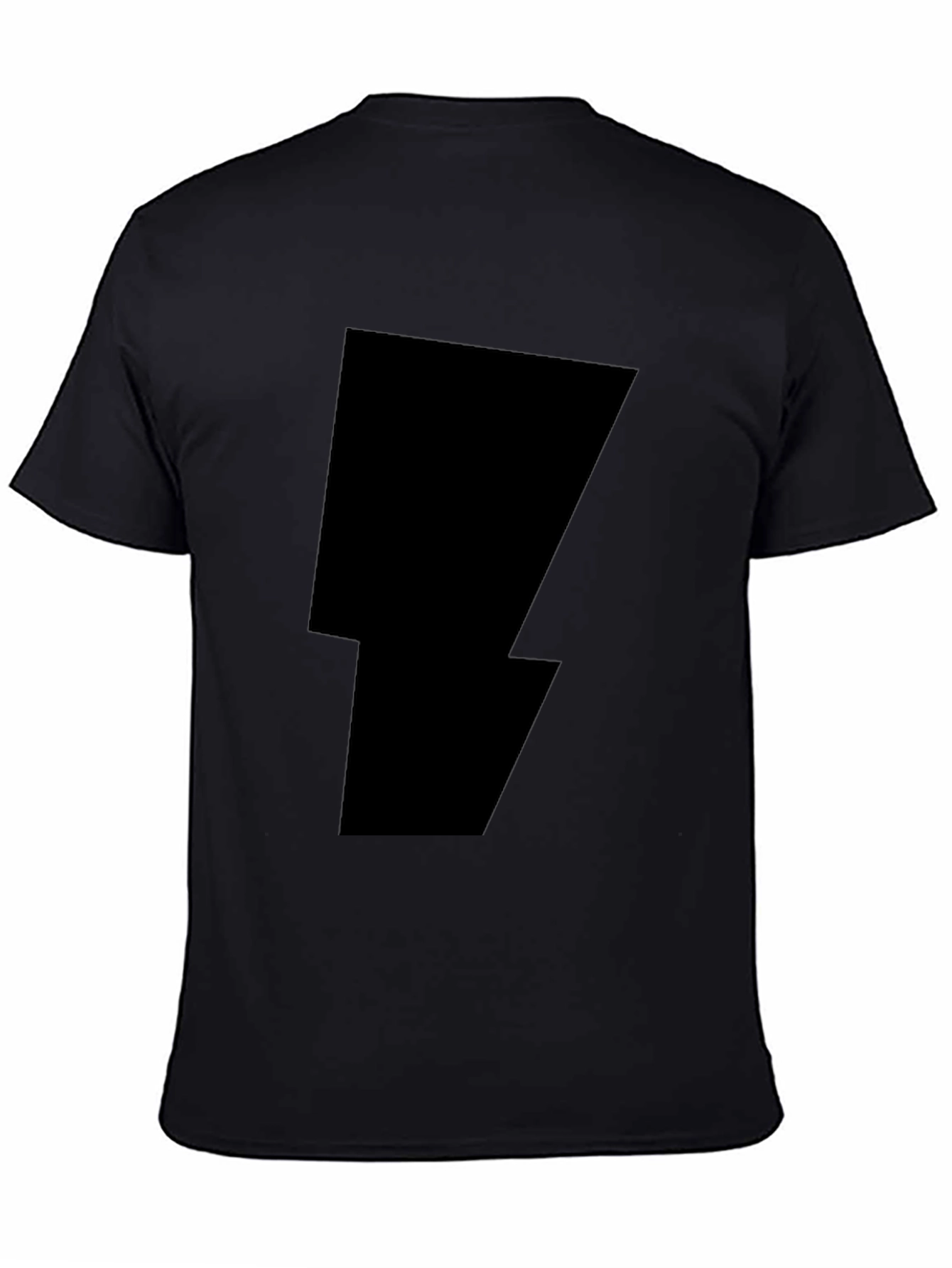 Black Black Lightning Bolt Graphic Tee view 4