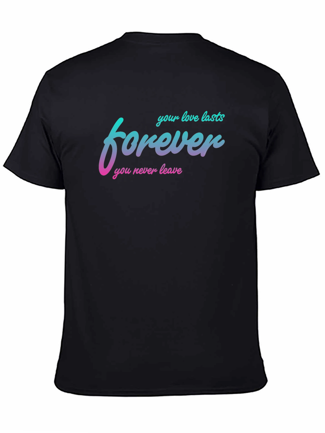 Black Forever Love Graphic T-Shirt view 4