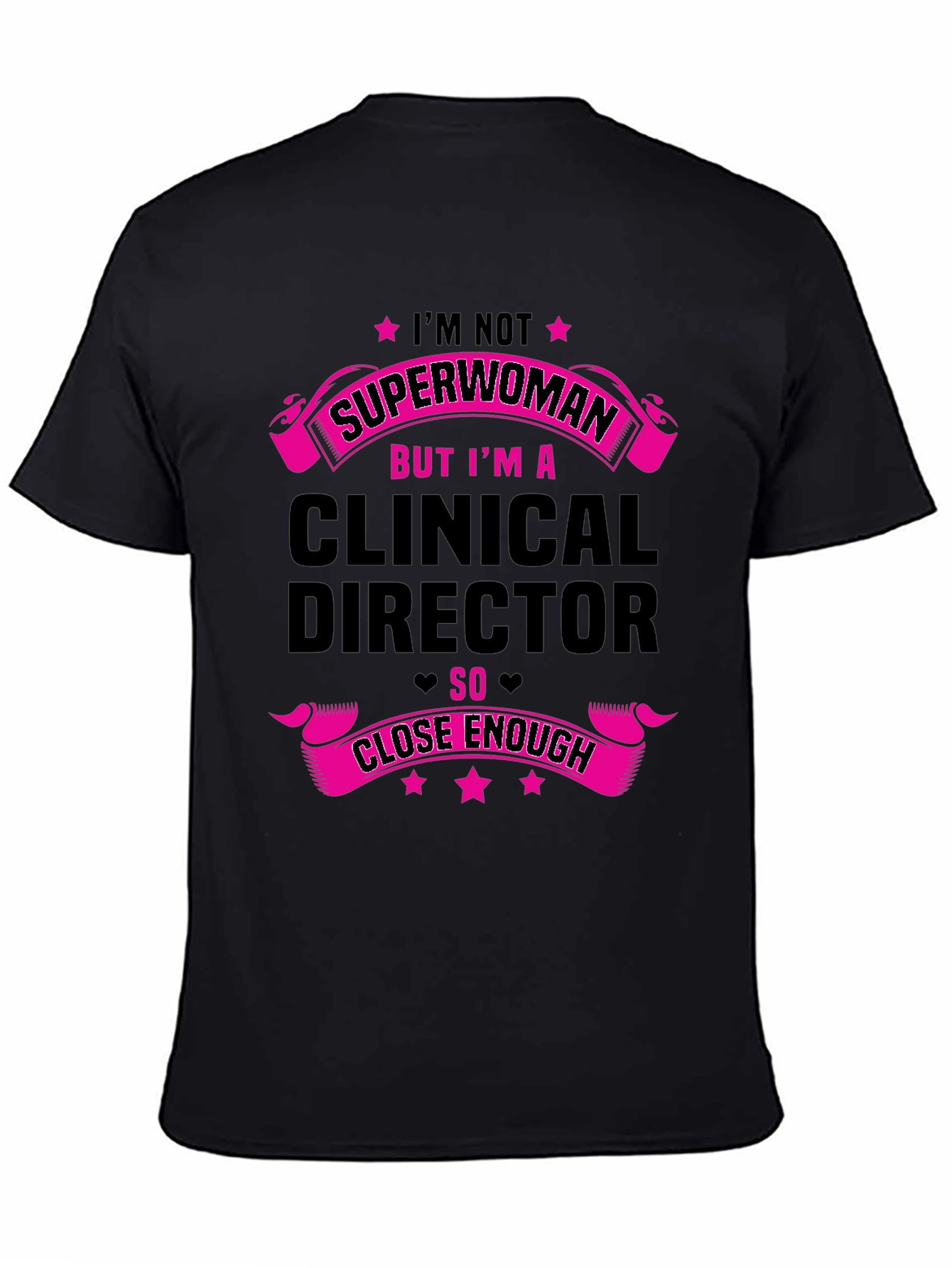 Black Clinical Director Superwoman Funny T-Shirt view 4