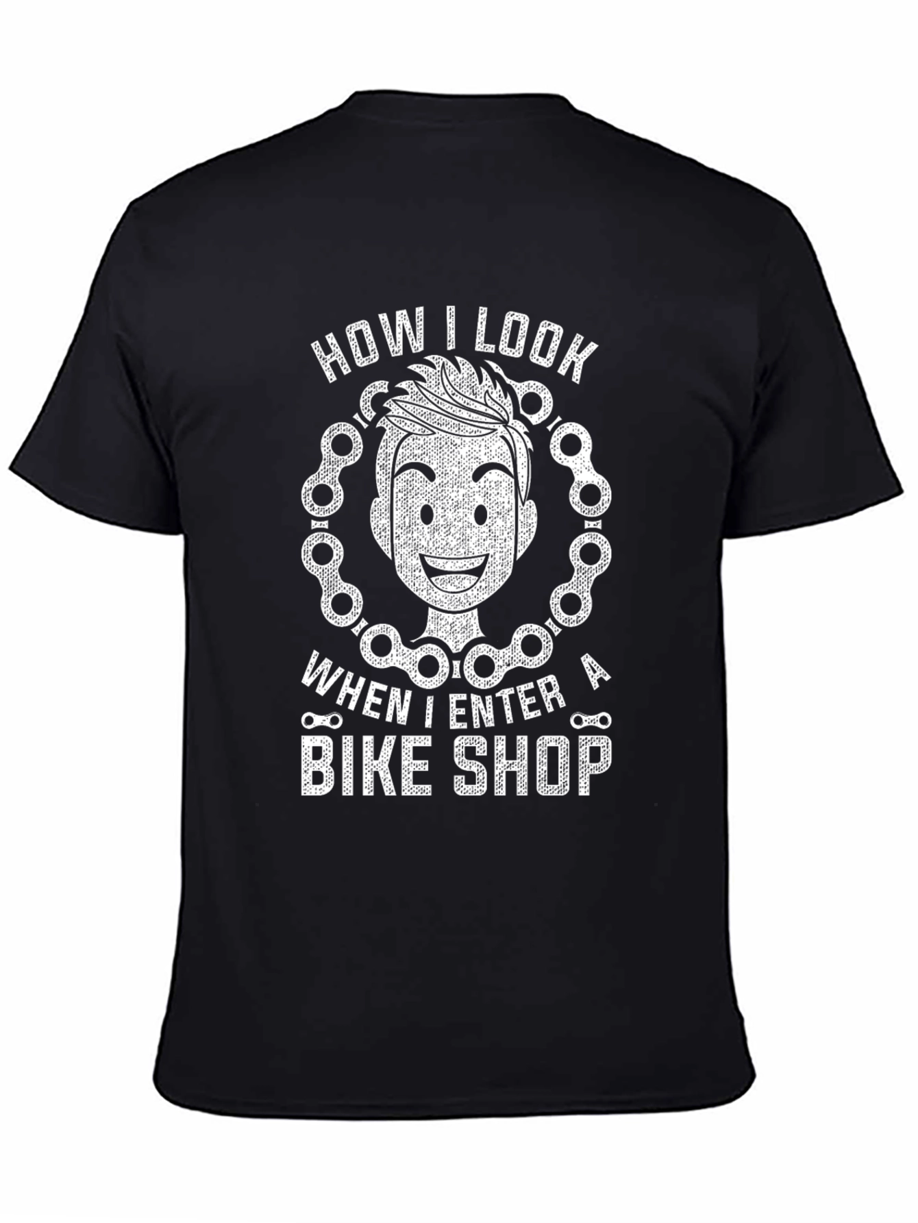 Black Bike Shop T-Shirt - Cyclist Humor Tee view 4