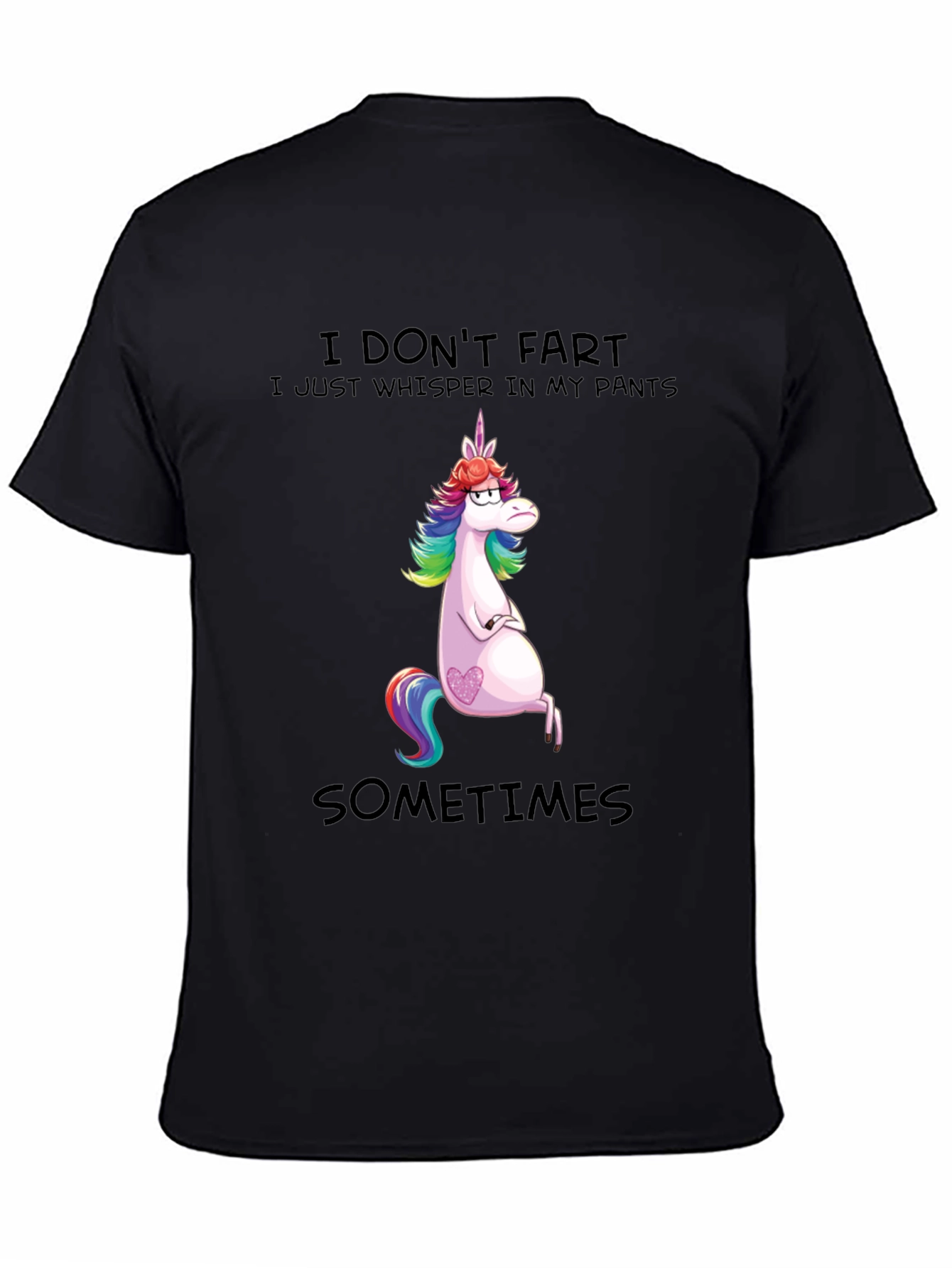 Black Unicorn Whisperer T-Shirt - I Don't Fart Funny Tee view 4