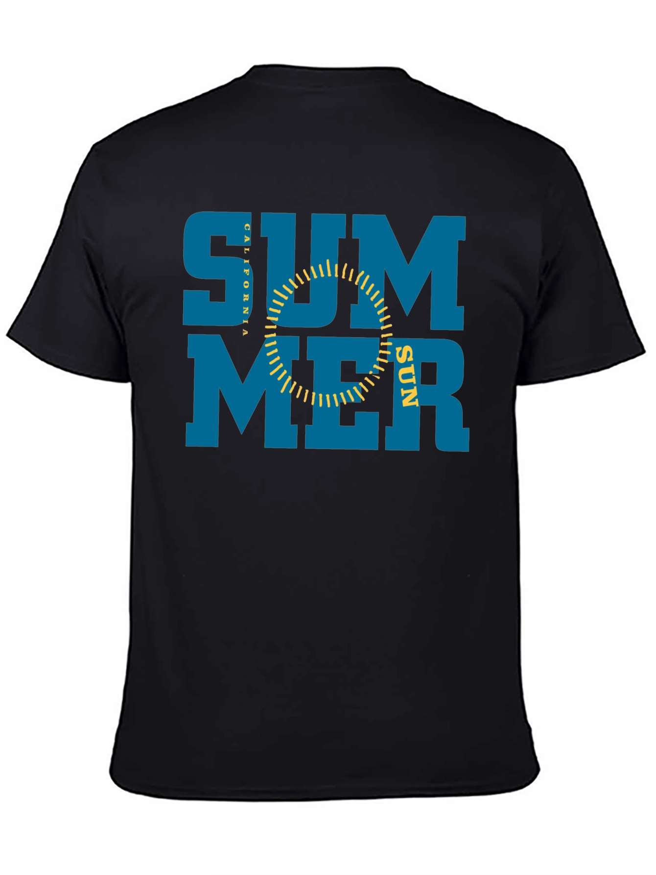 Black Summer California Sun Graphic T-Shirt view 4