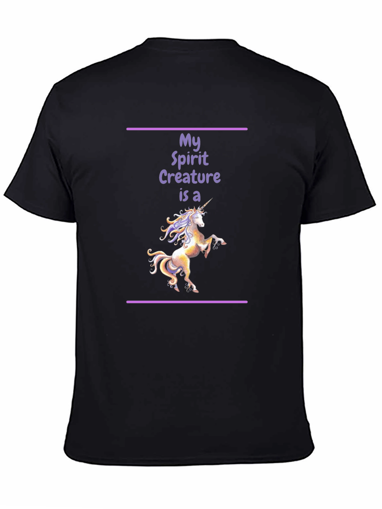 Black Unicorn Spirit T-Shirt view 4