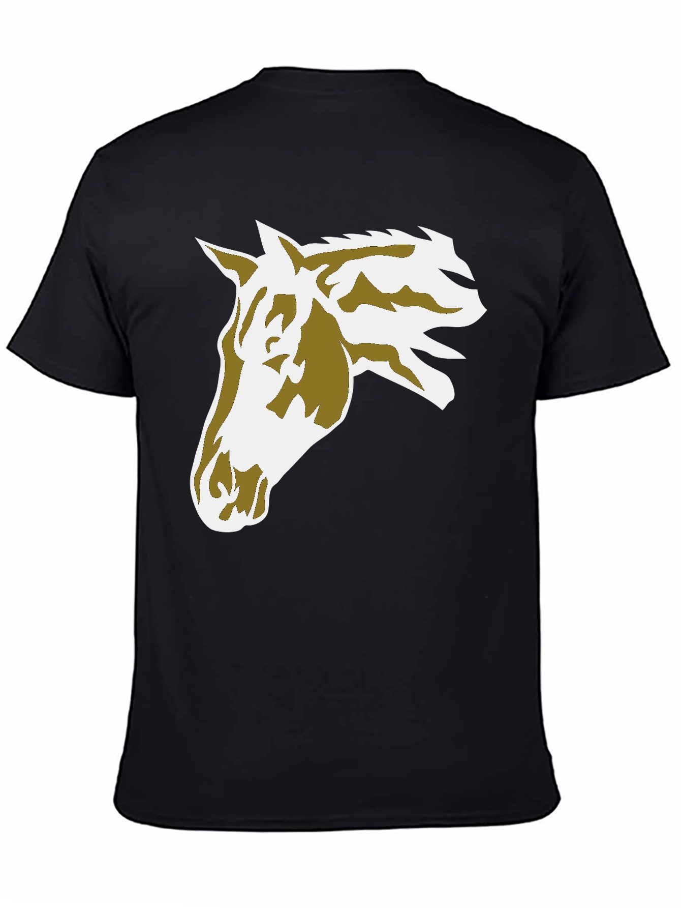 Black Horse Graphic Tee - Black Cotton Blend view 4