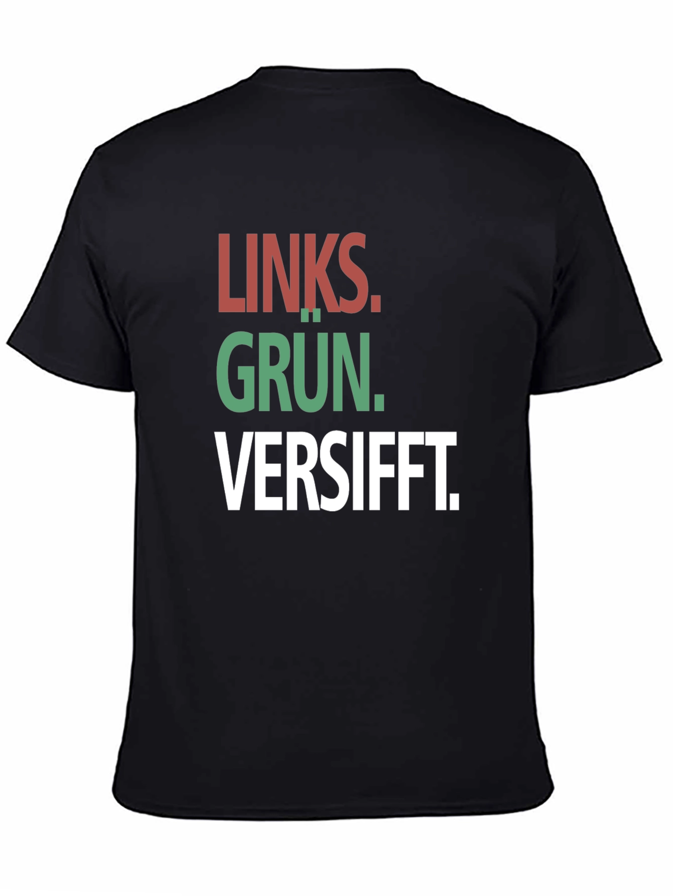 Black Links. Grün. Versifft. T-Shirt view 4