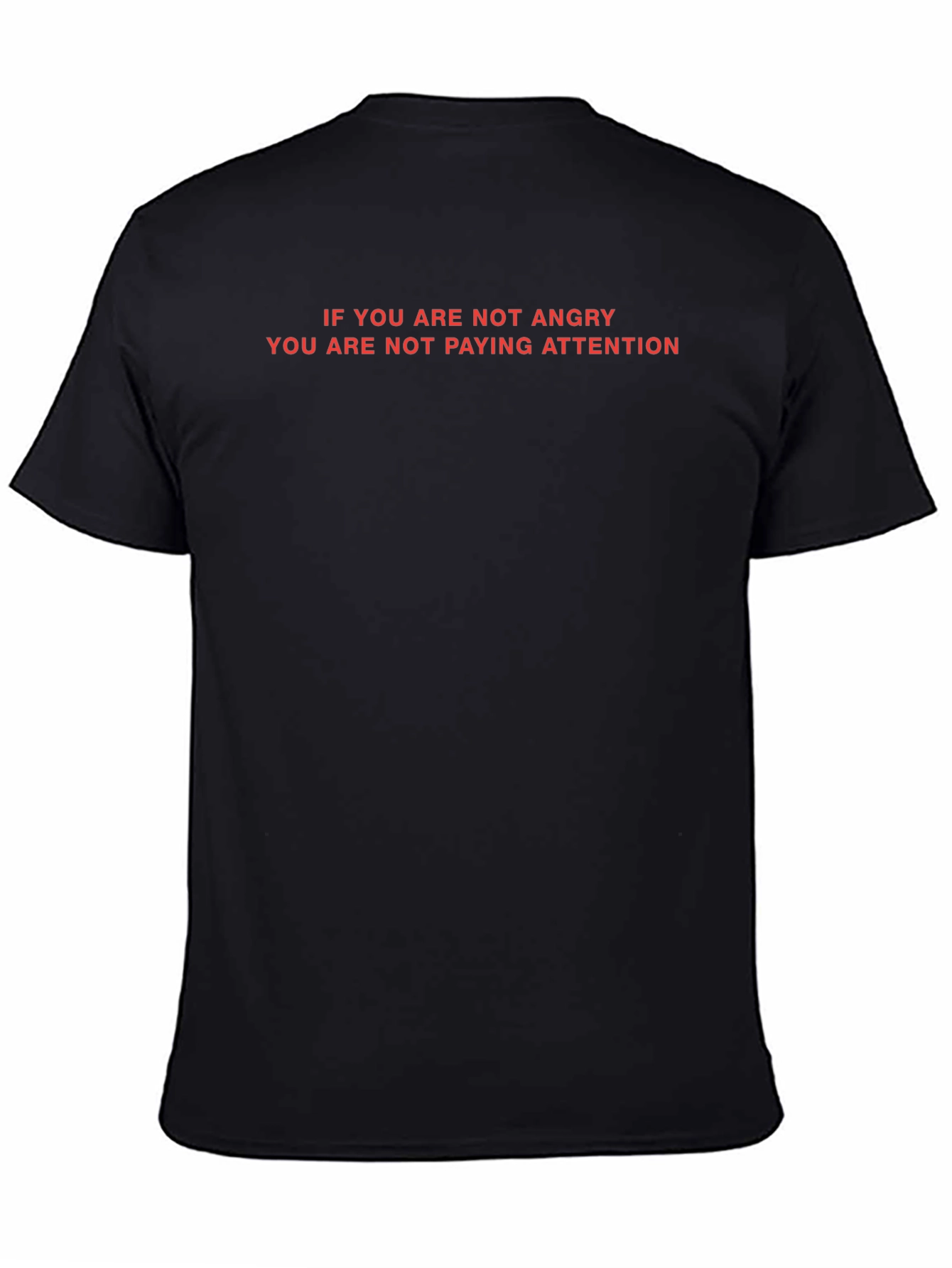 Black Bold Statement T-Shirt - Anger & Awareness view 4