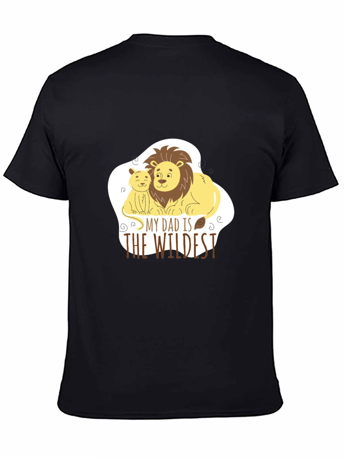 Black Dad & Cub Lion Graphic Tee - The Wildest Dad! view 4