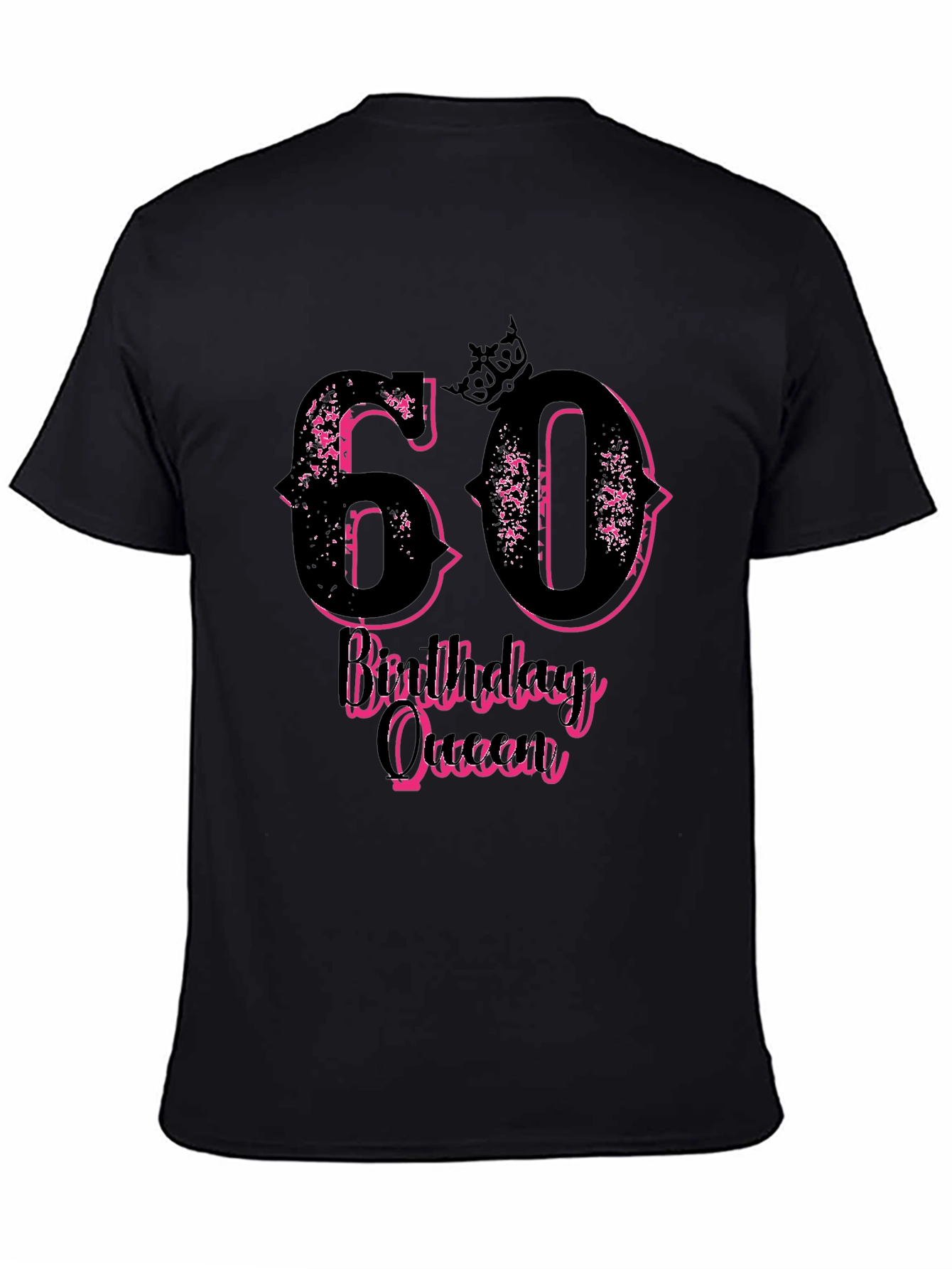 Black 60th Birthday Queen T-Shirt - Stylish & Fun! view 4