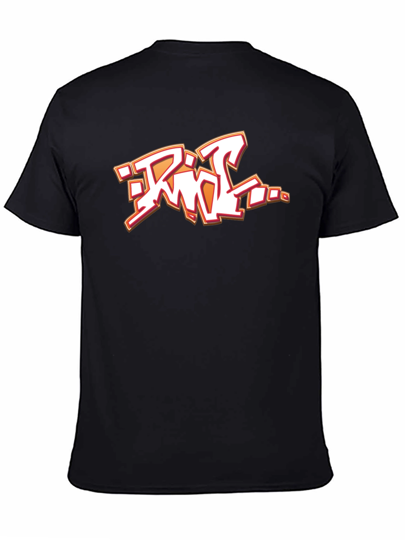 Black Retro Graphic Print Black T-Shirt view 4