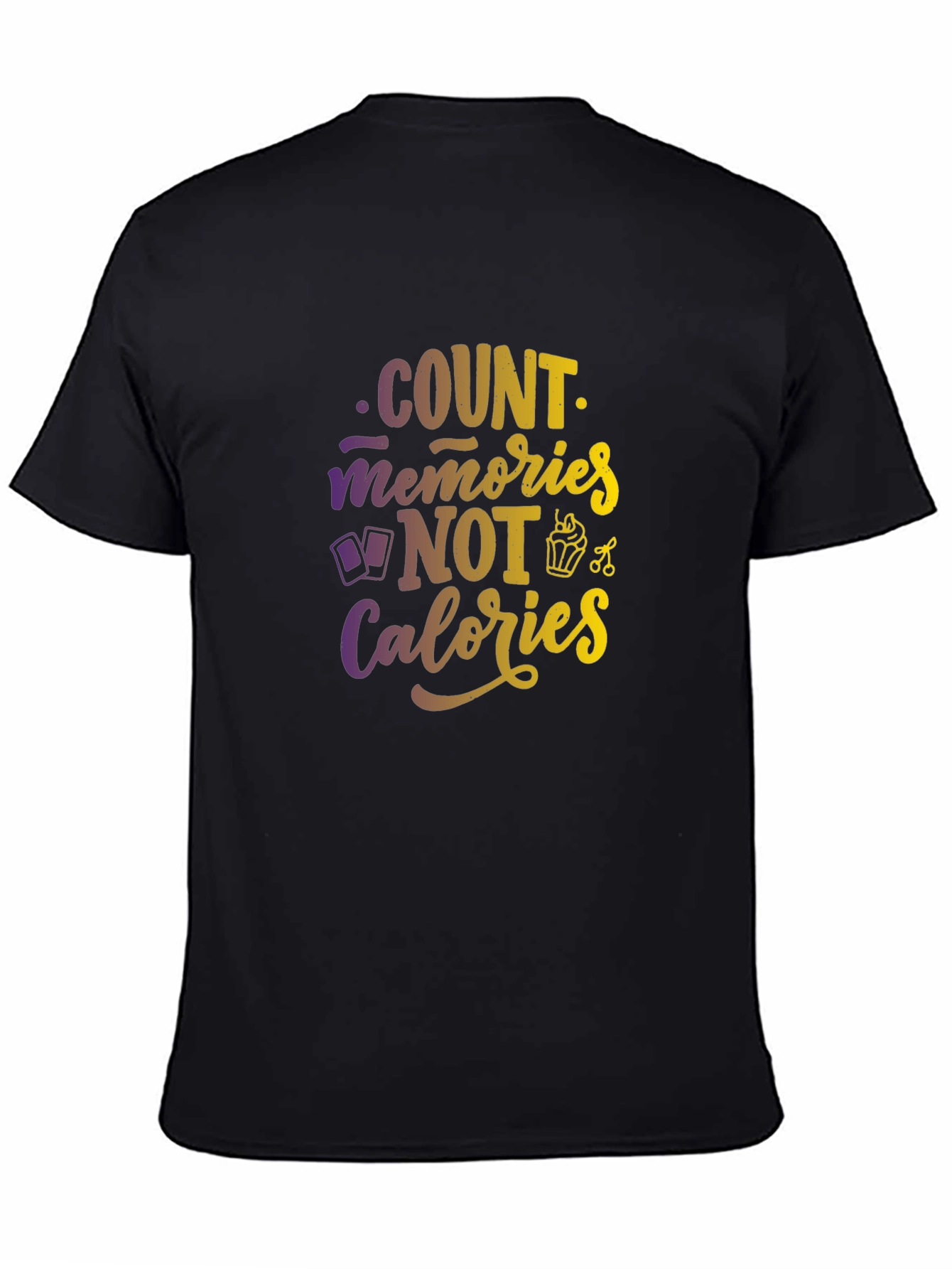 Black Count Memories Not Calories Graphic Tee view 4