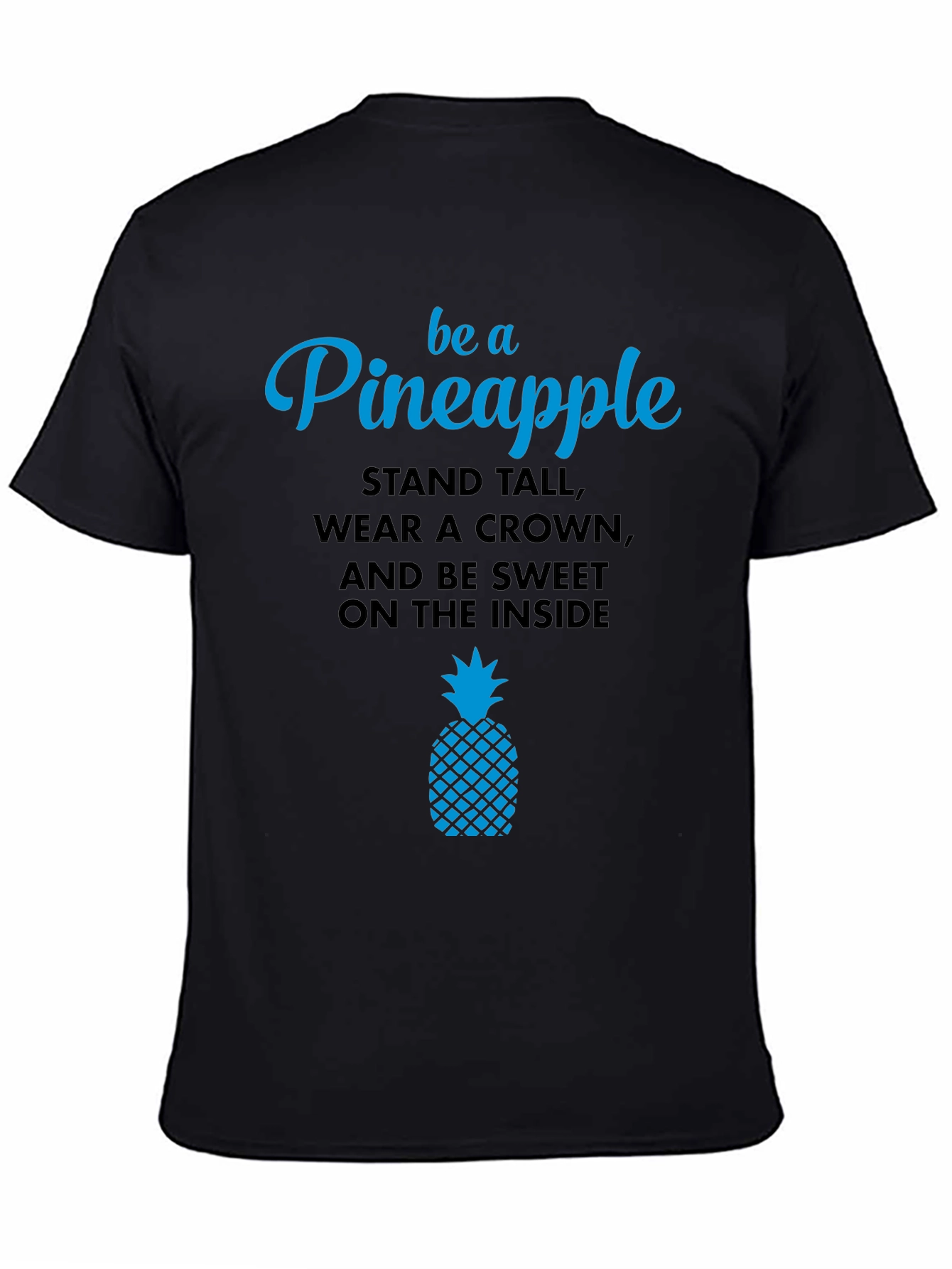 Black Be a Pineapple Graphic T-Shirt view 4