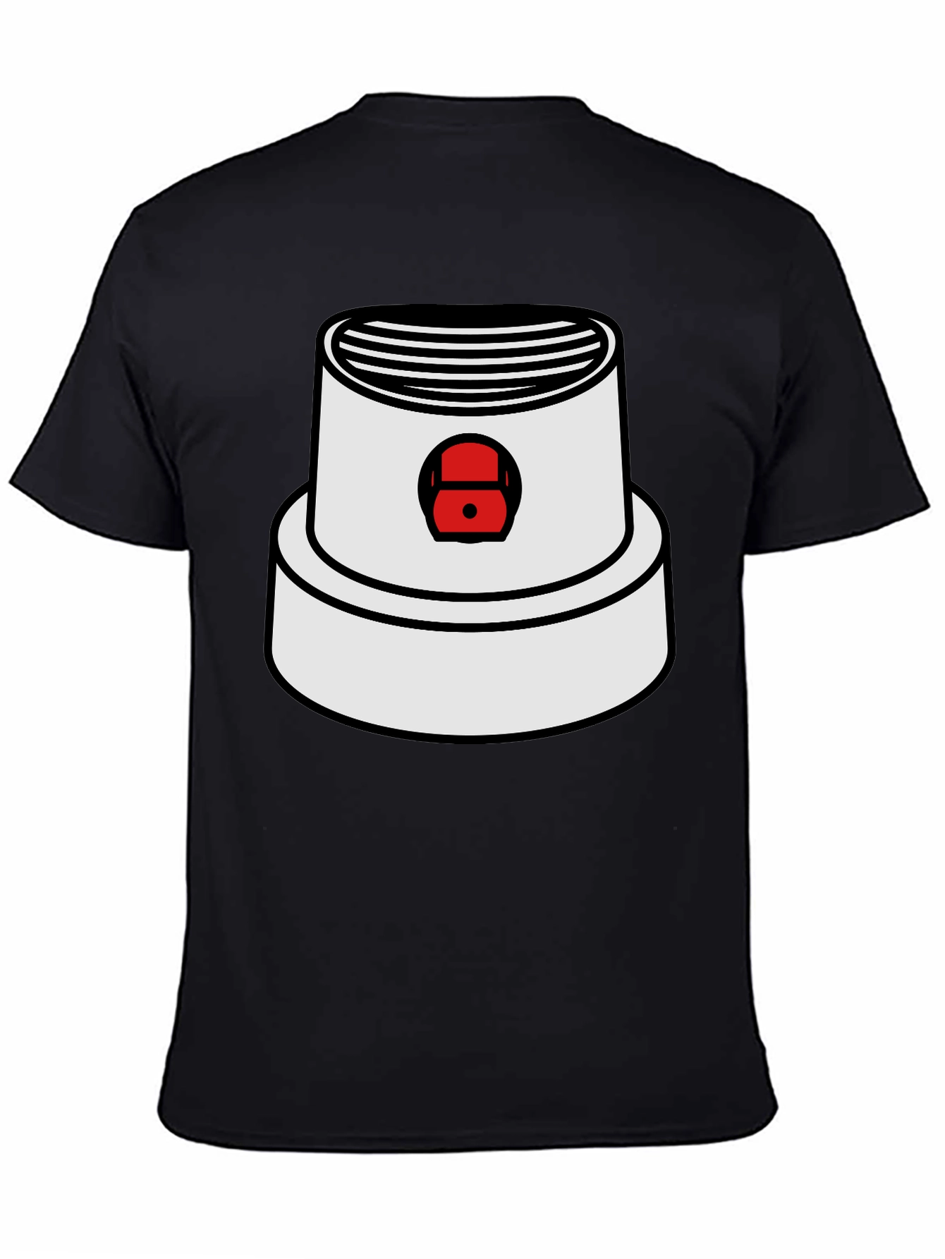 Black Spray Paint Cap Graphic Tee view 4