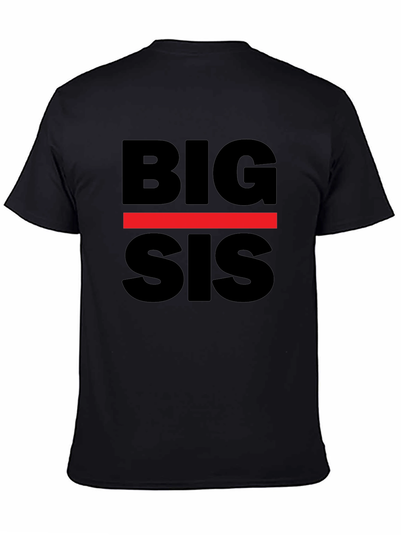 Black Big Sis Graphic T-Shirt - Black Tee view 4
