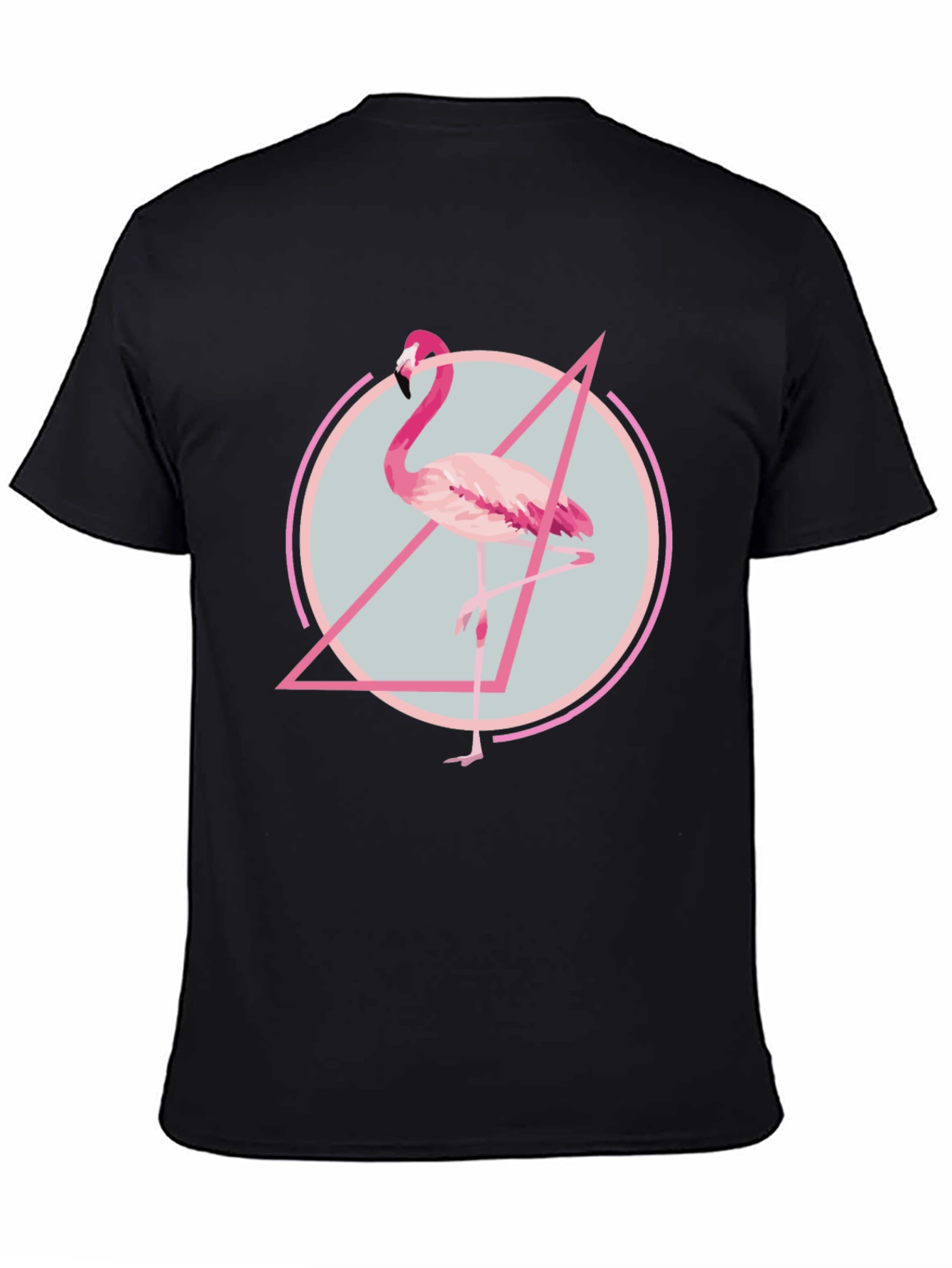 Black Flamingo Graphic Tee - Modern Print T-Shirt view 4