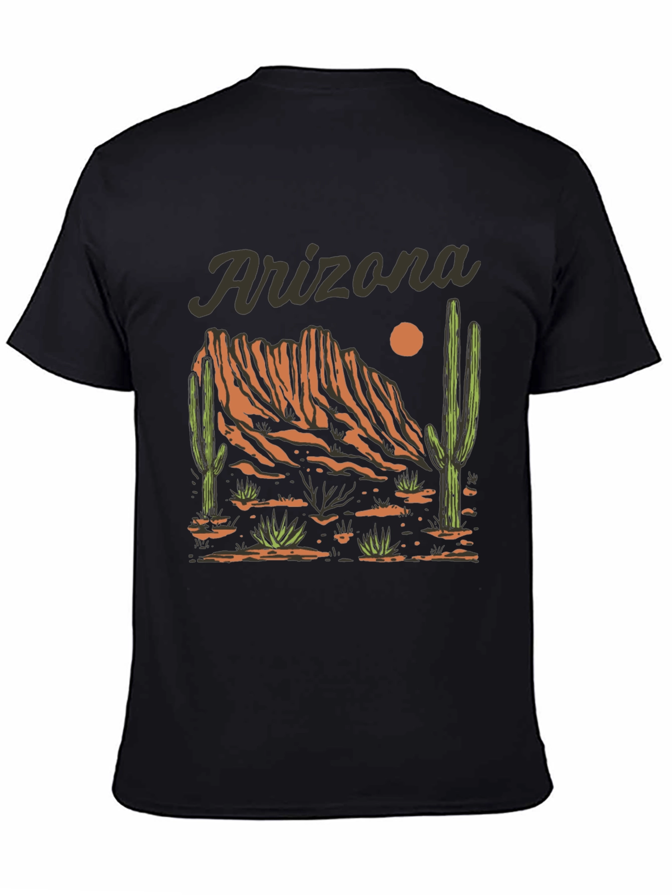 Black Arizona Desert Graphic T-Shirt view 4