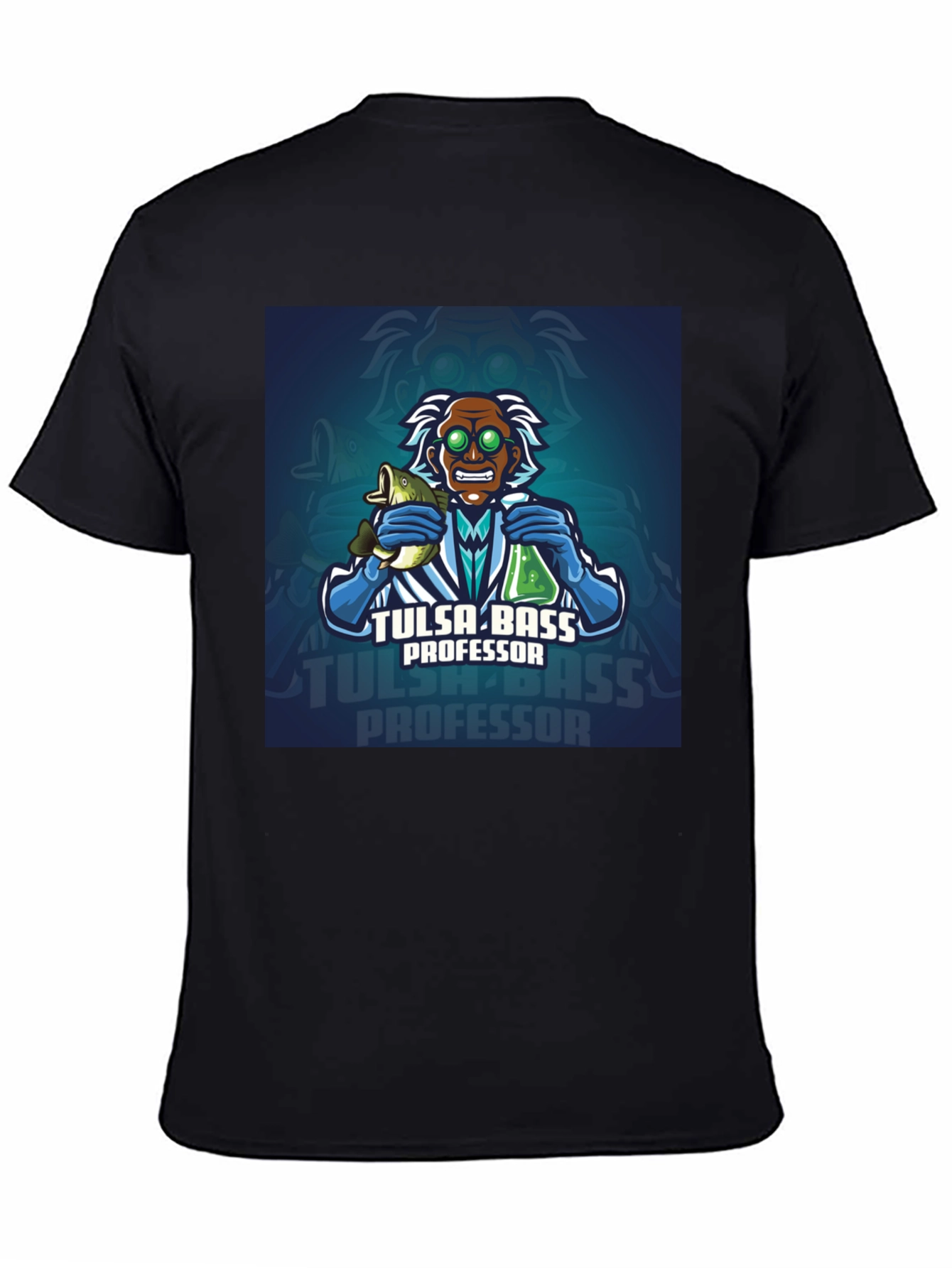 Black Tulsa Bass Professor Graphic T-Shirt view 4