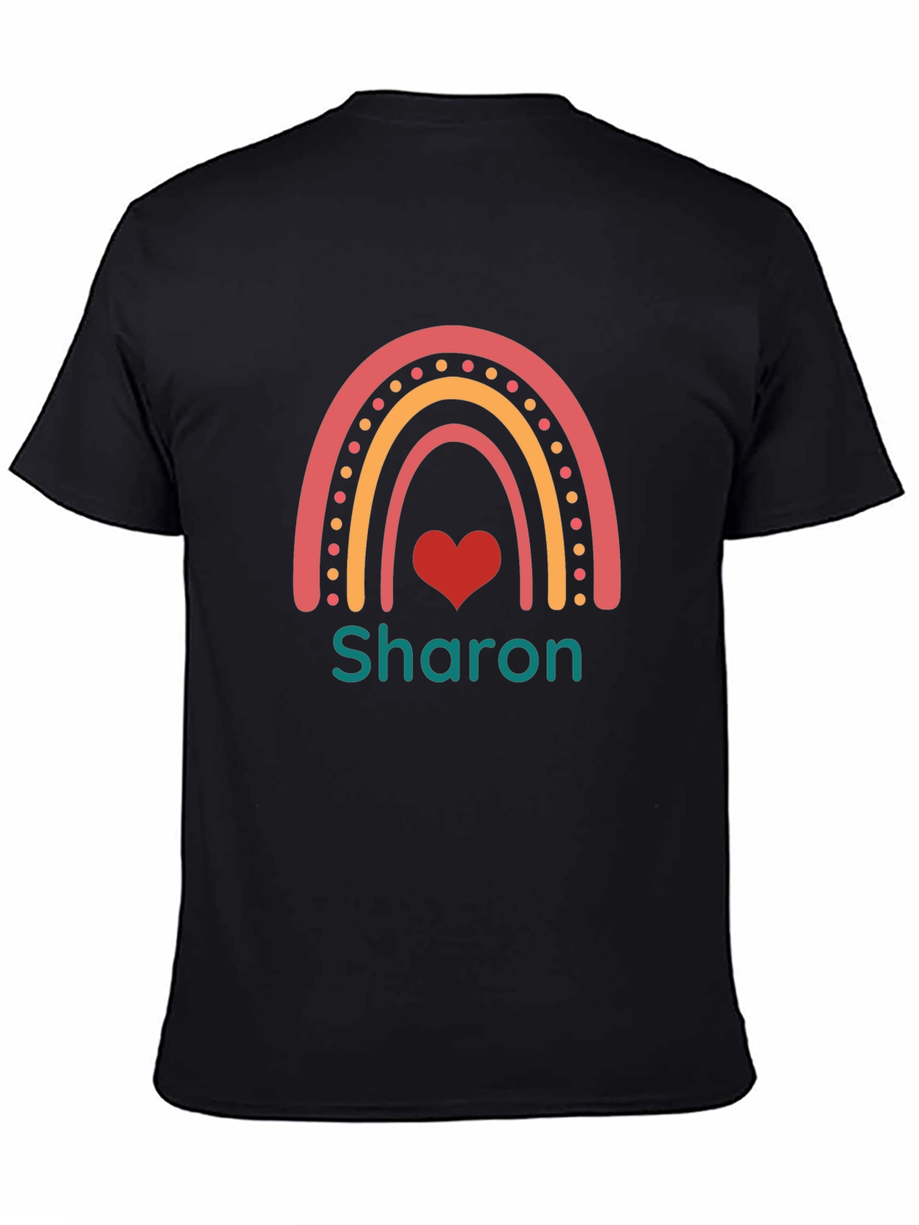 Personalized Rainbow Heart T-Shirt - Sharon - 4