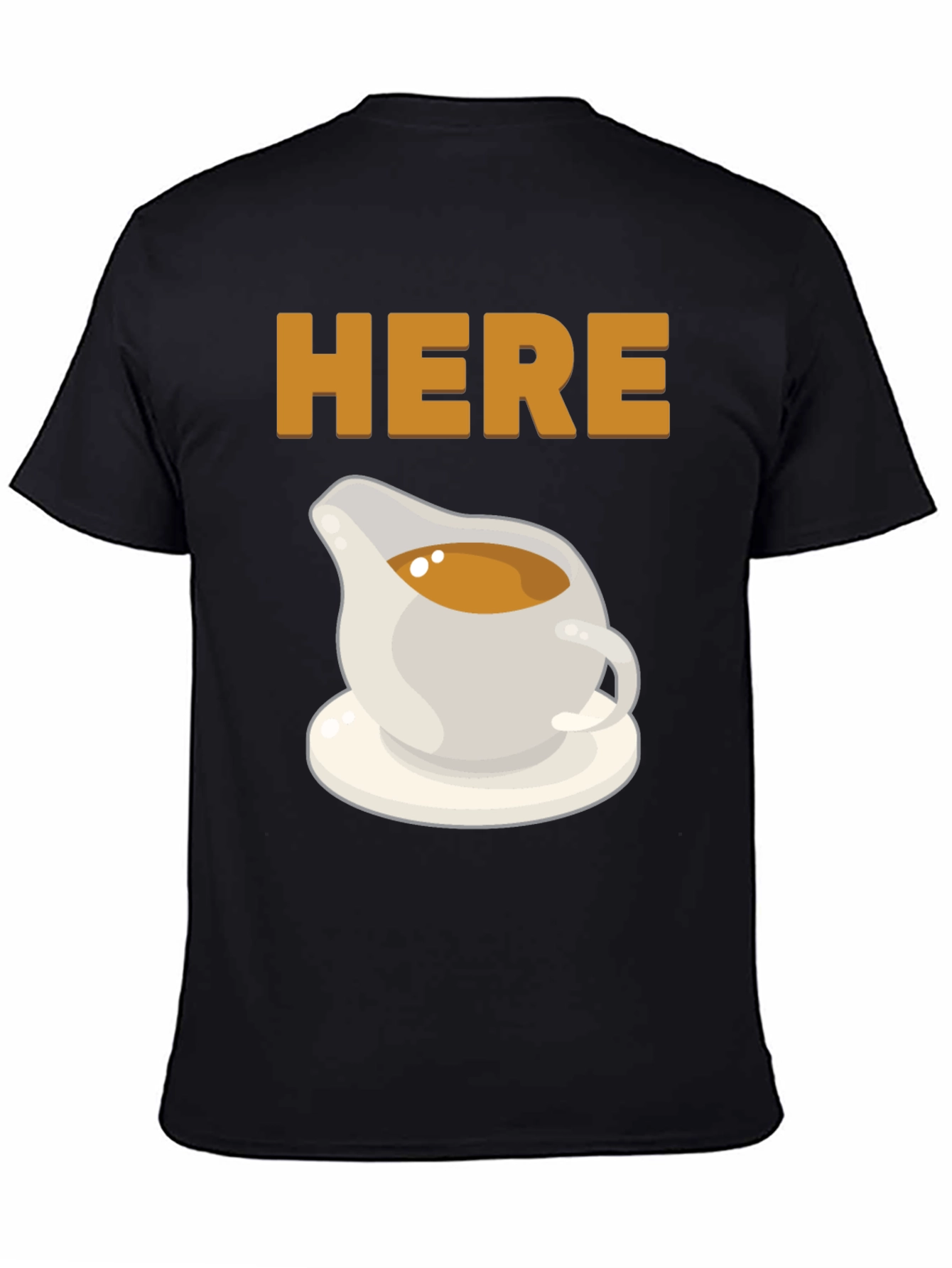 Black Here for the Gravy T-Shirt, Thanksgiving Tee view 4