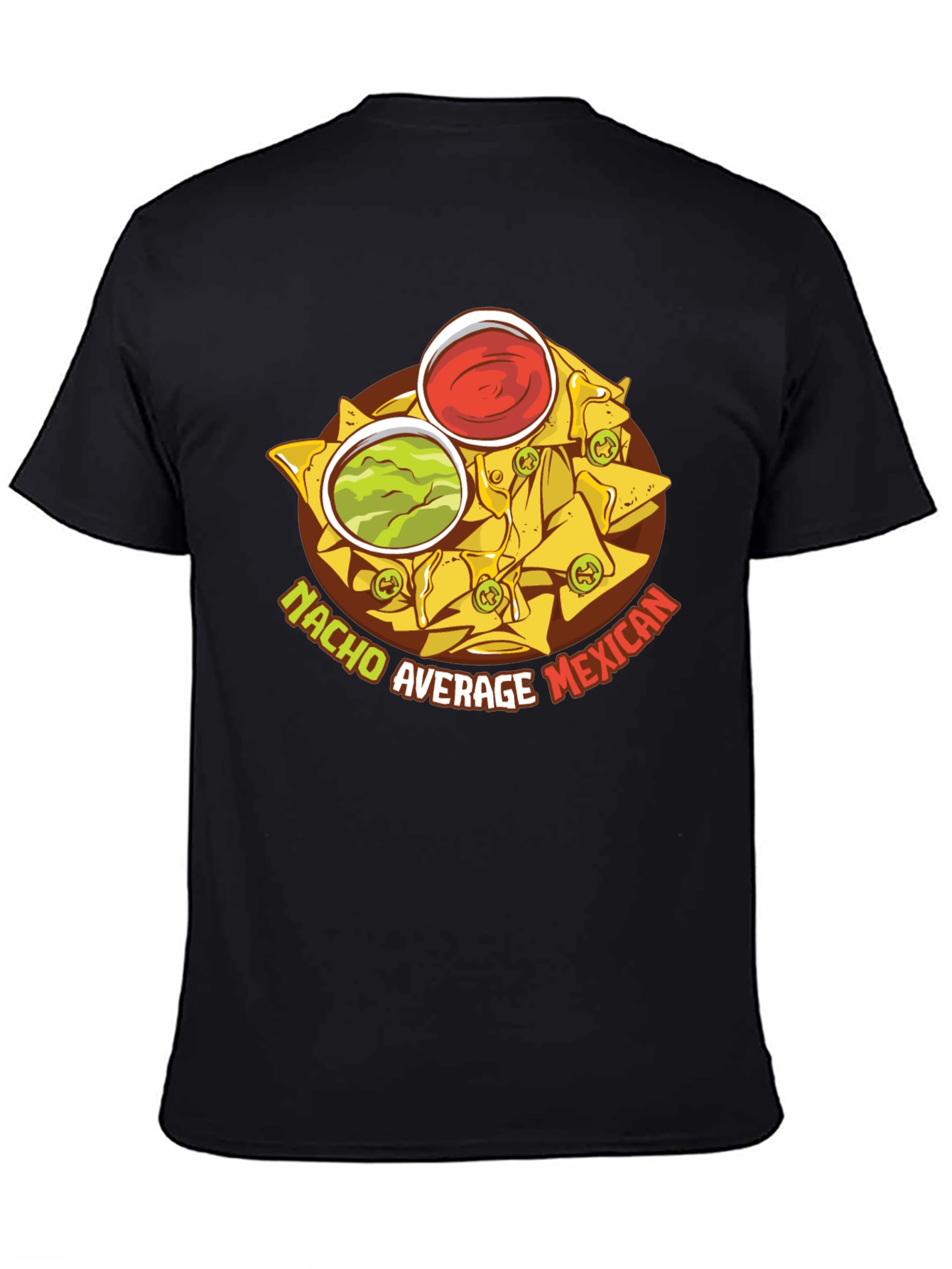 Black Nacho Average Mexican Food T-Shirt view 4