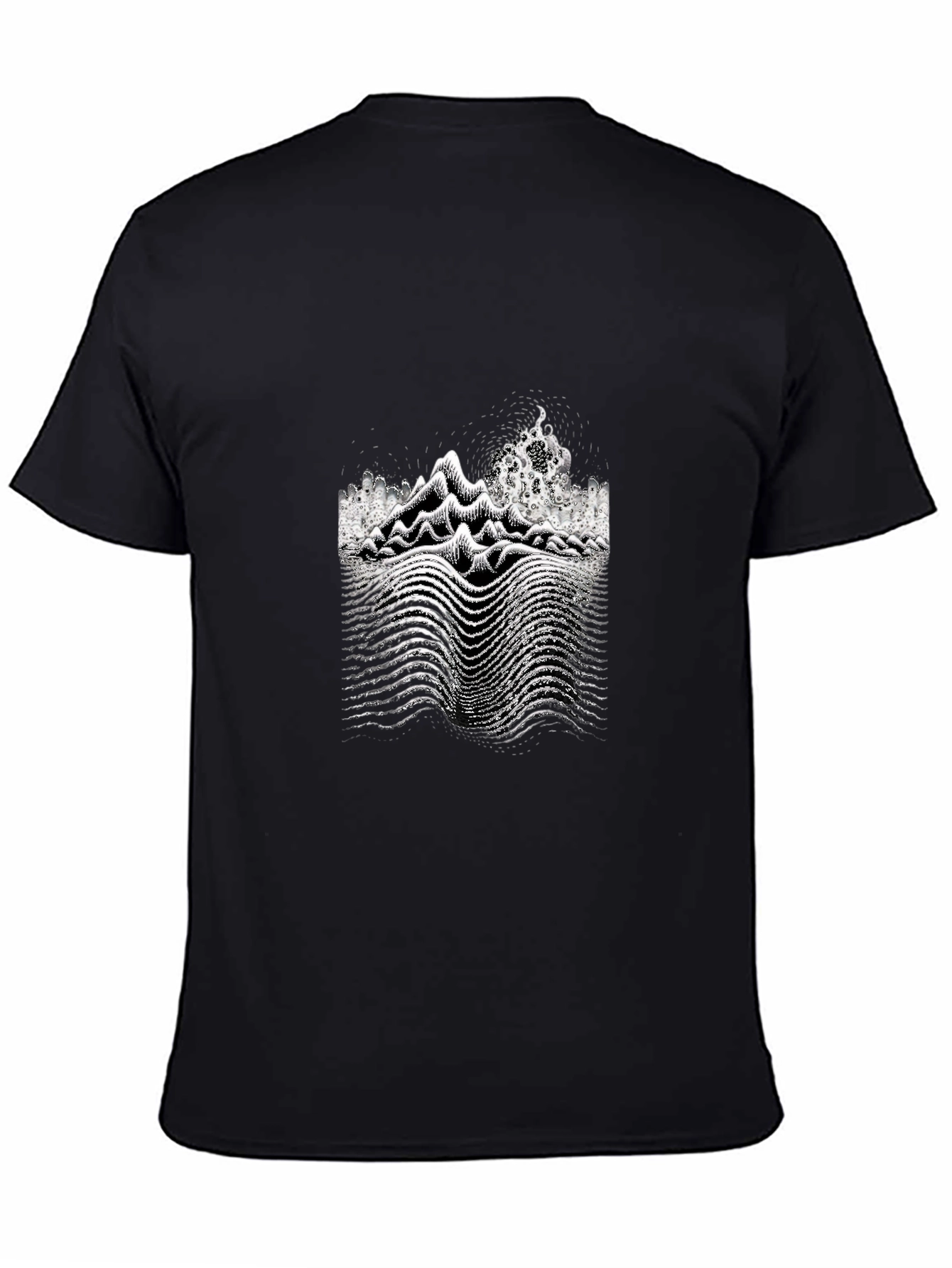 Black Unique Graphic Print Black T-Shirt view 4