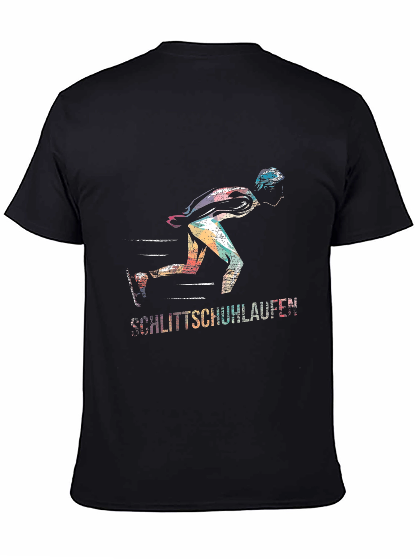 Black Schlittschuhlaufen Graphic Tee view 4