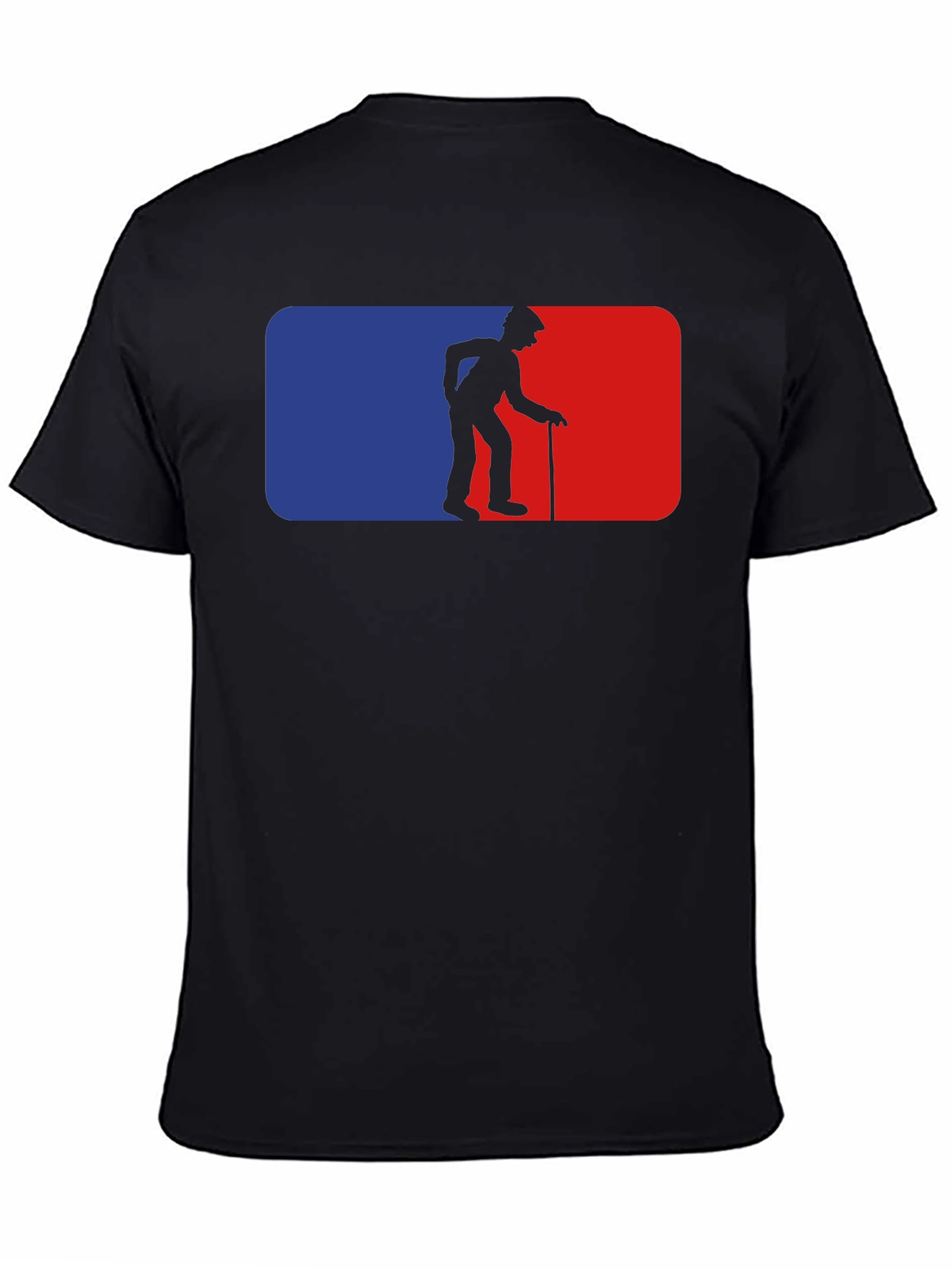 Black MLB Parody Old Man Black T-Shirt view 4