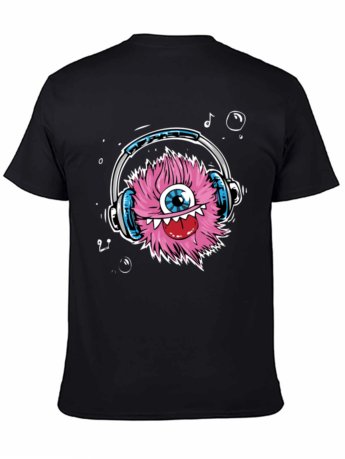 Black Monster Headphones Graphic Tee - Funky & Unique view 4