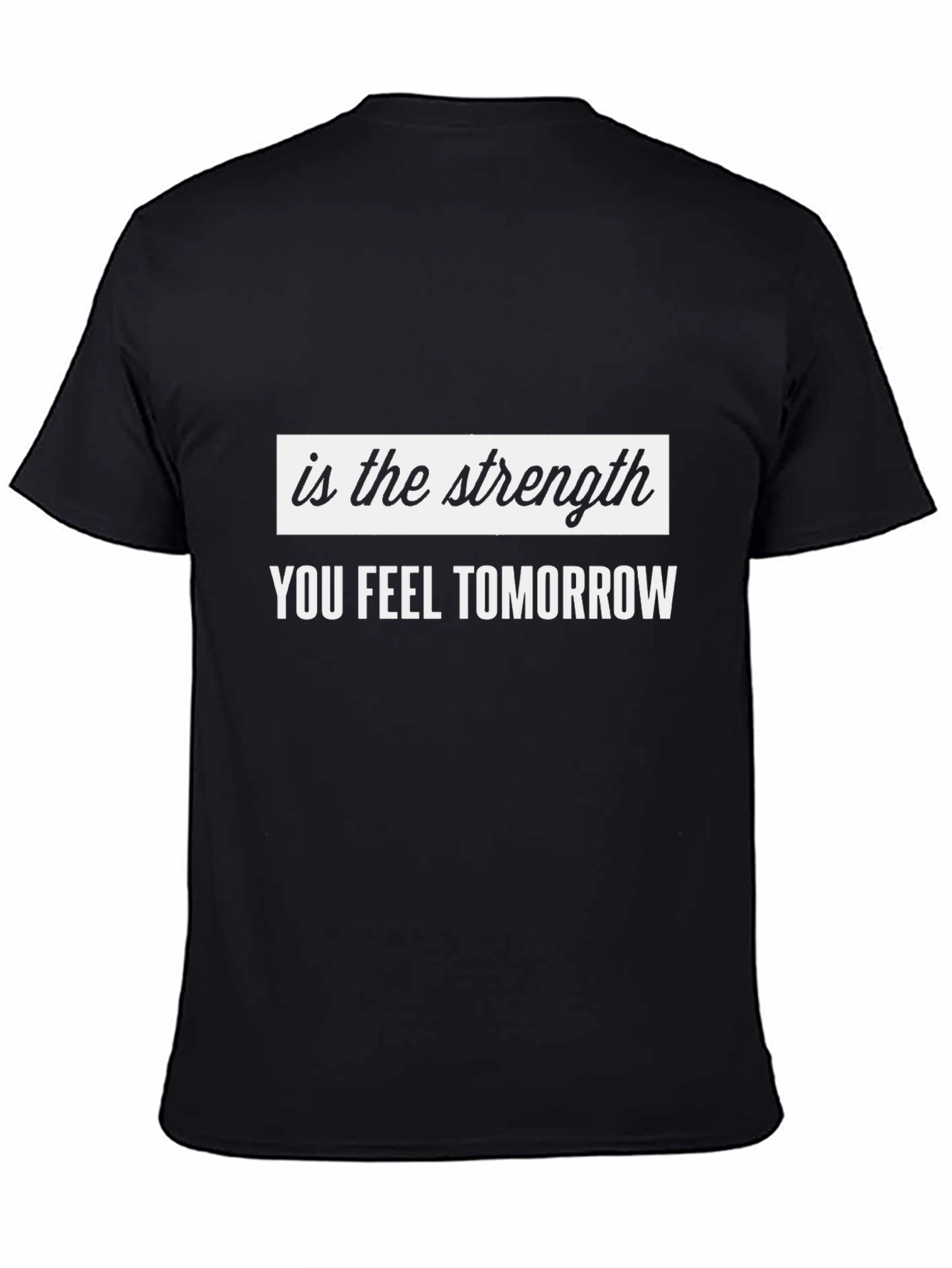 Black Strength Tomorrow Graphic T-Shirt - Black Cotton Blend view 4