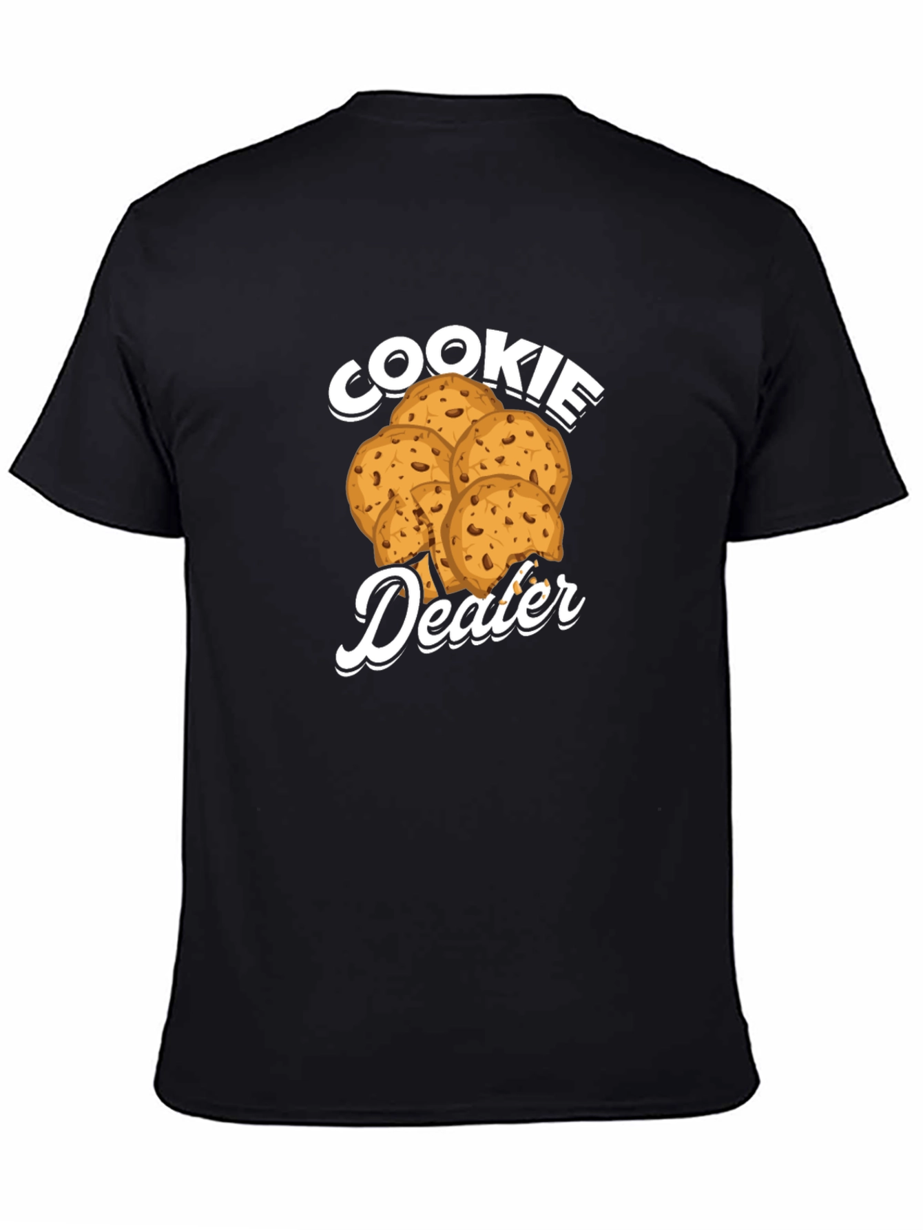 Black Cookie Dealer Graphic T-Shirt - Funny Novelty Tee view 4