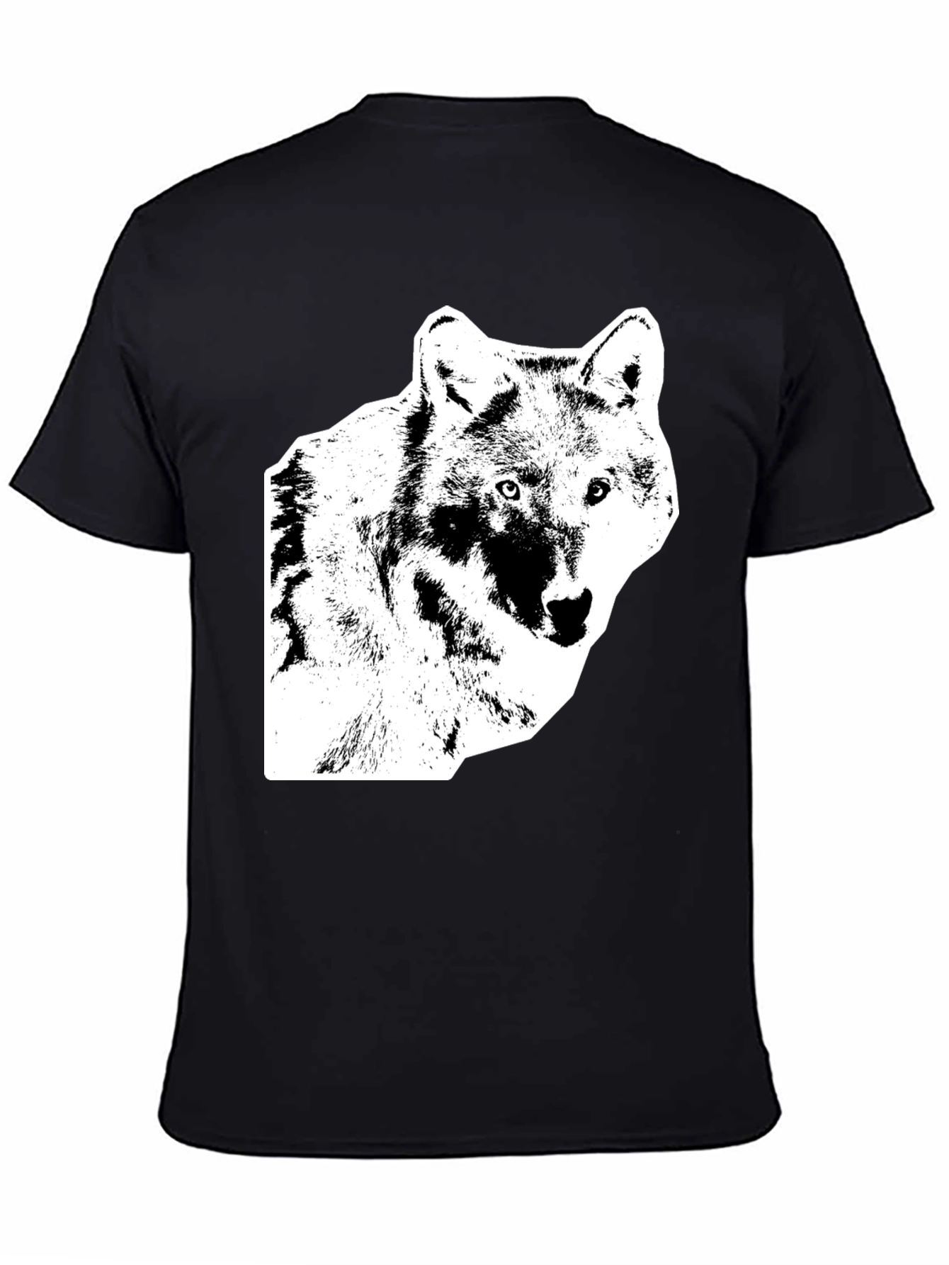 Black Black Wolf Graphic Tee view 4