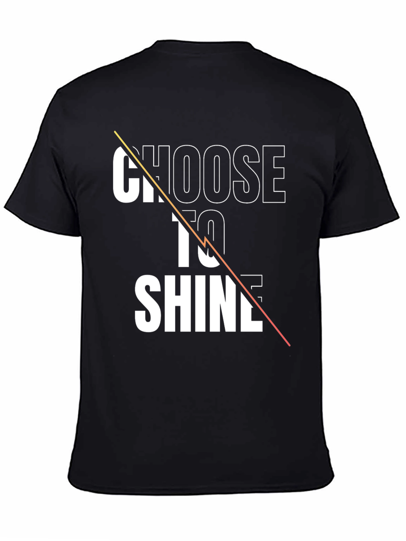 Black Choose to Shine Graphic Tee - Stylish Black T-Shirt view 4