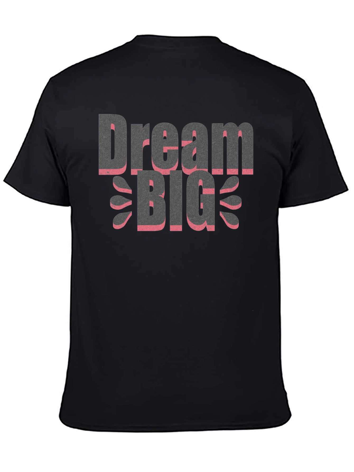 Black Dream Big Graphic Tee - Trendy Black T-Shirt view 4