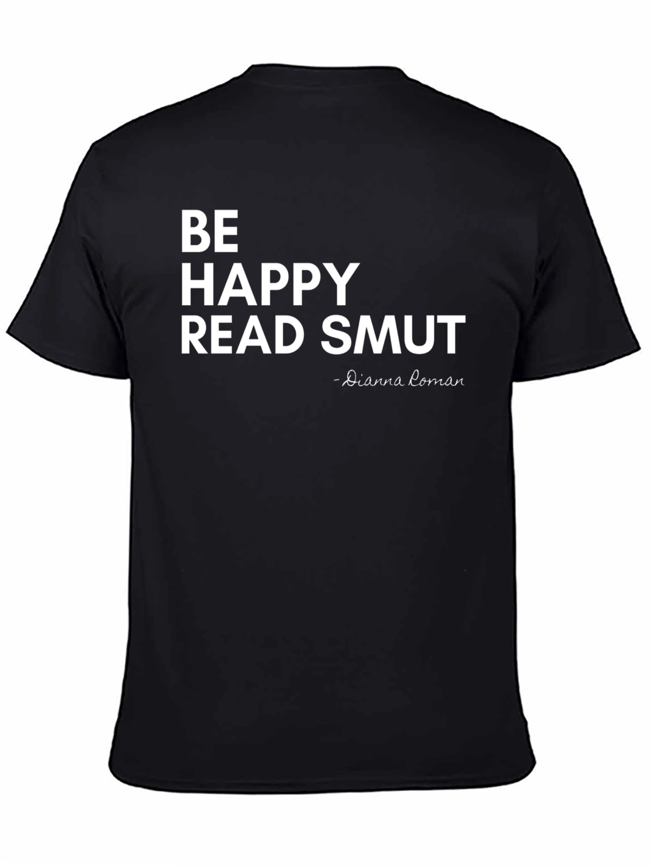 Black Be Happy Read Smut T-Shirt - Black view 4