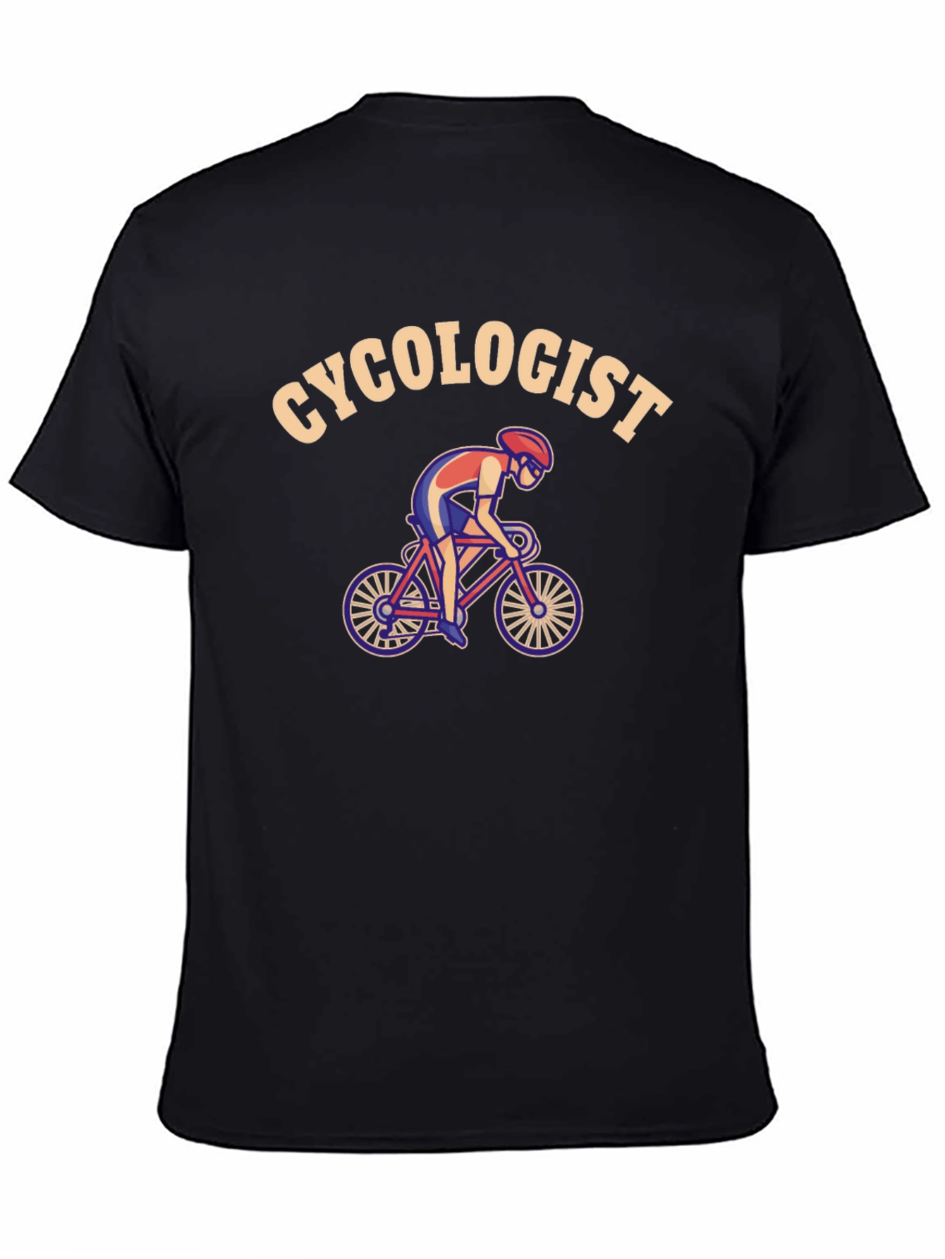 Black Cycologist T-Shirt - Cyclist Humor Tee view 4