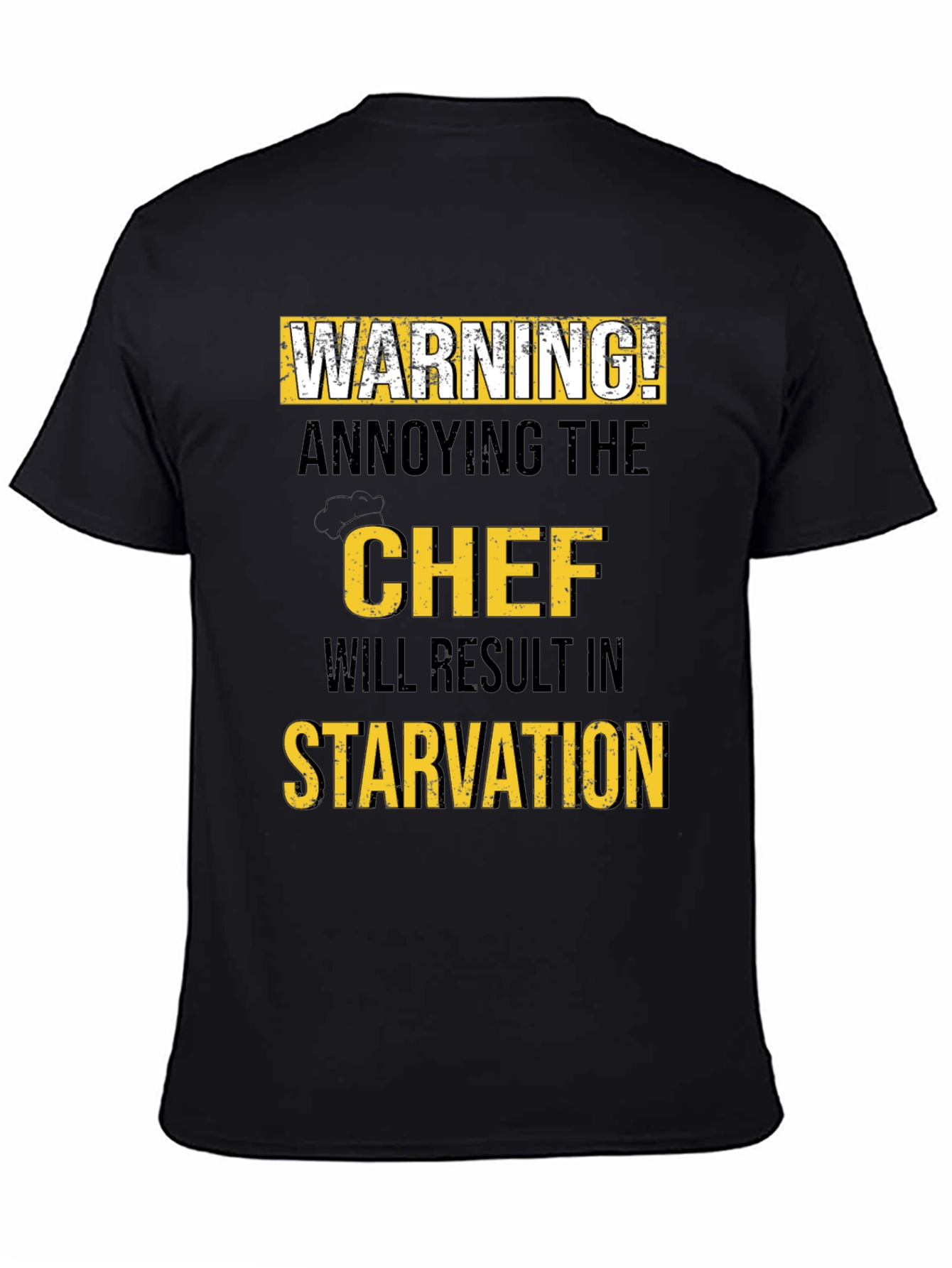 Black Warning Annoying the Chef T-Shirt view 4
