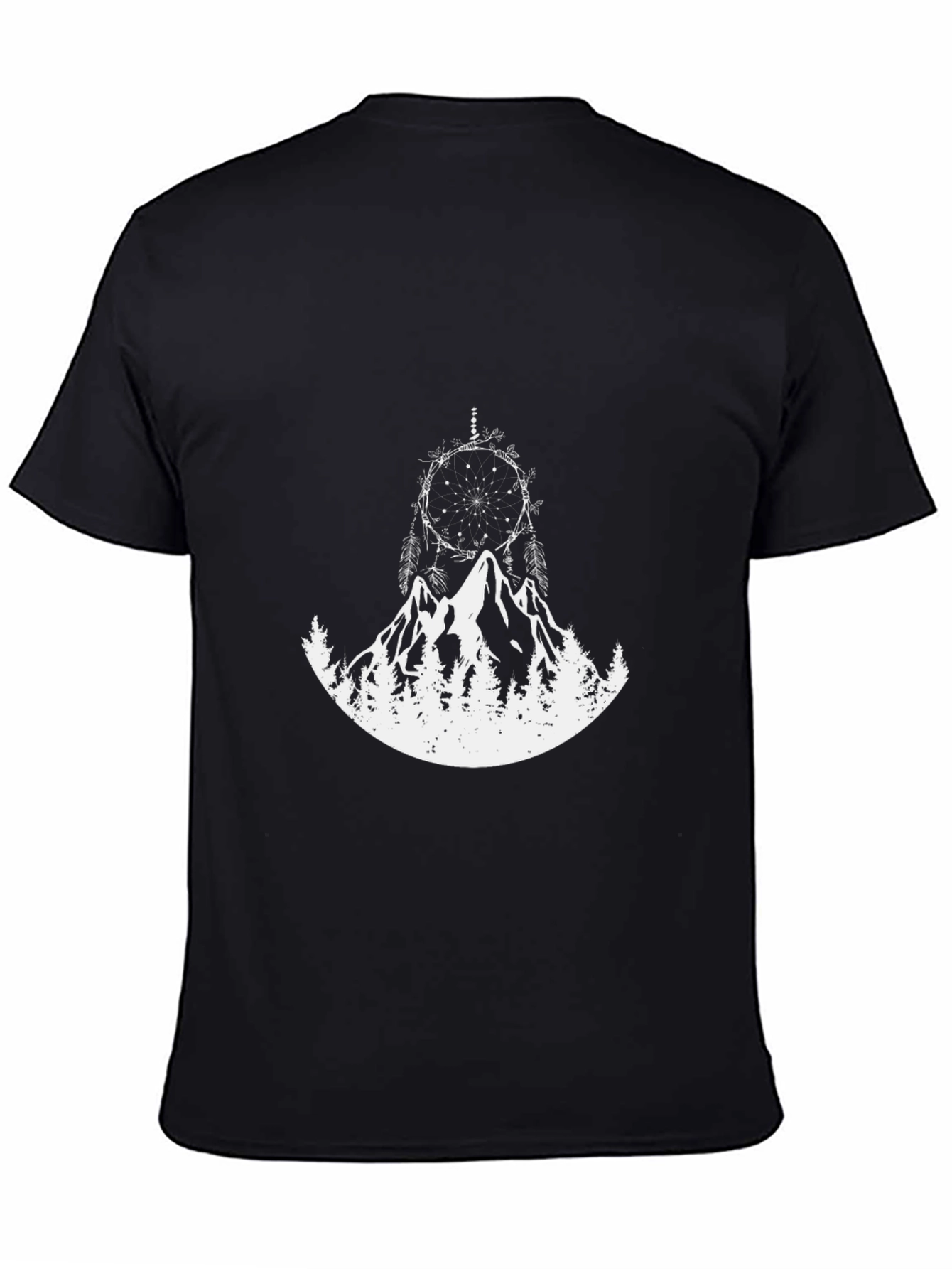 Black Dreamcatcher Mountain Graphic Tee view 4