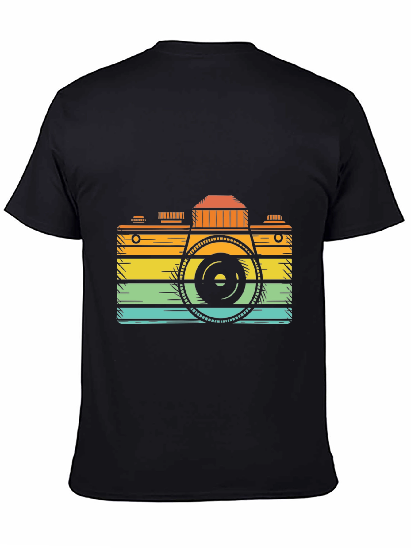 Black Retro Camera Graphic Tee - Classic Cool view 4