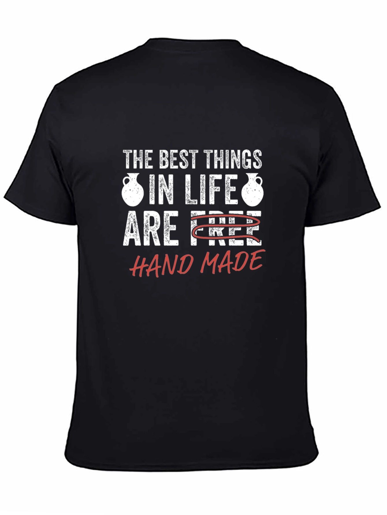 Black Handmade Pottery Lover T-Shirt - Best Things in Life Tee view 4