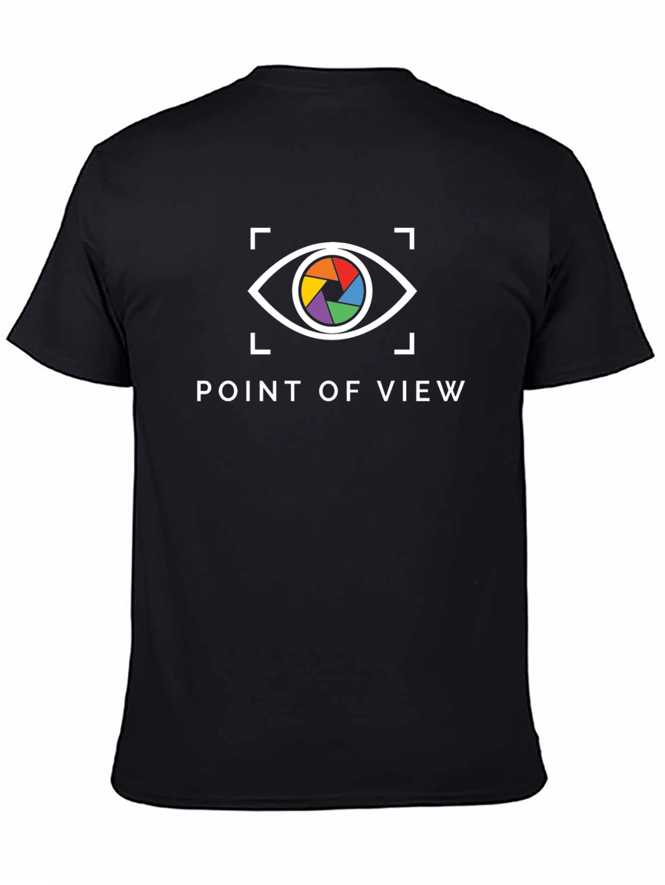 Black Point of View Graphic Tee - Rainbow Eye Shirt view 4