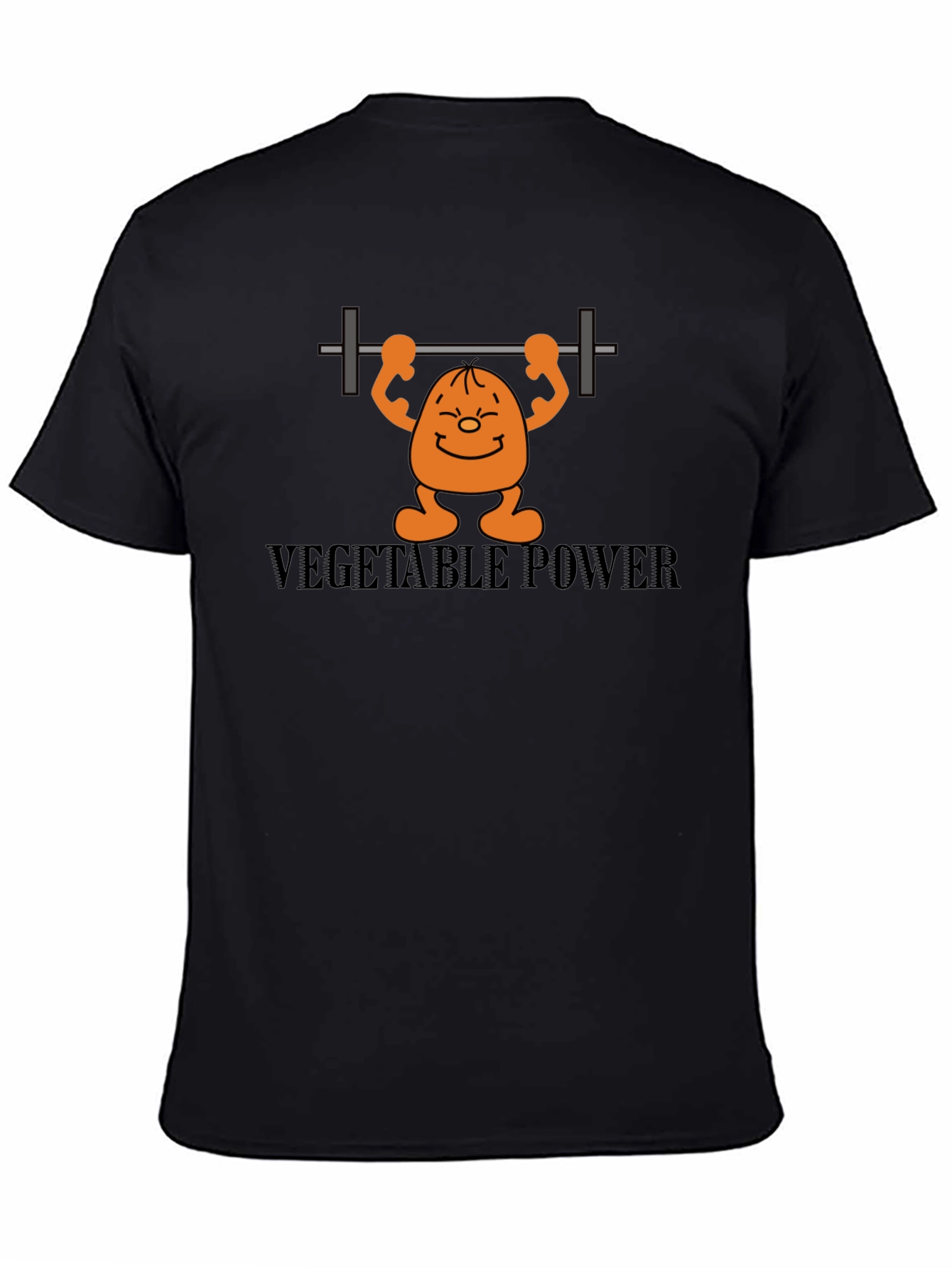 Black Vegetable Power Black T-Shirt view 4
