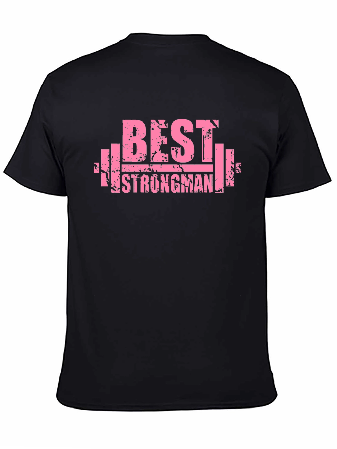 Black Best Strongman Black T-Shirt - Gym Workout Apparel view 4