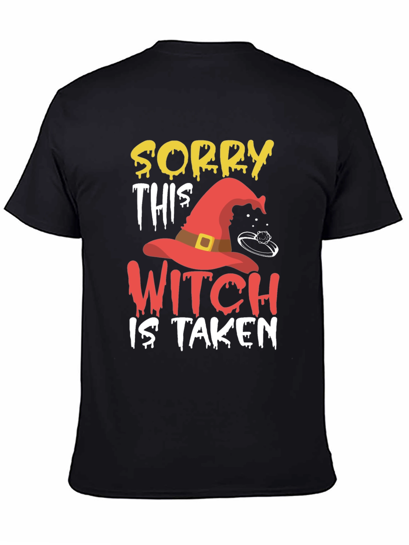 Black Sorry This Witch Is Taken Graphic T-Shirt view 4