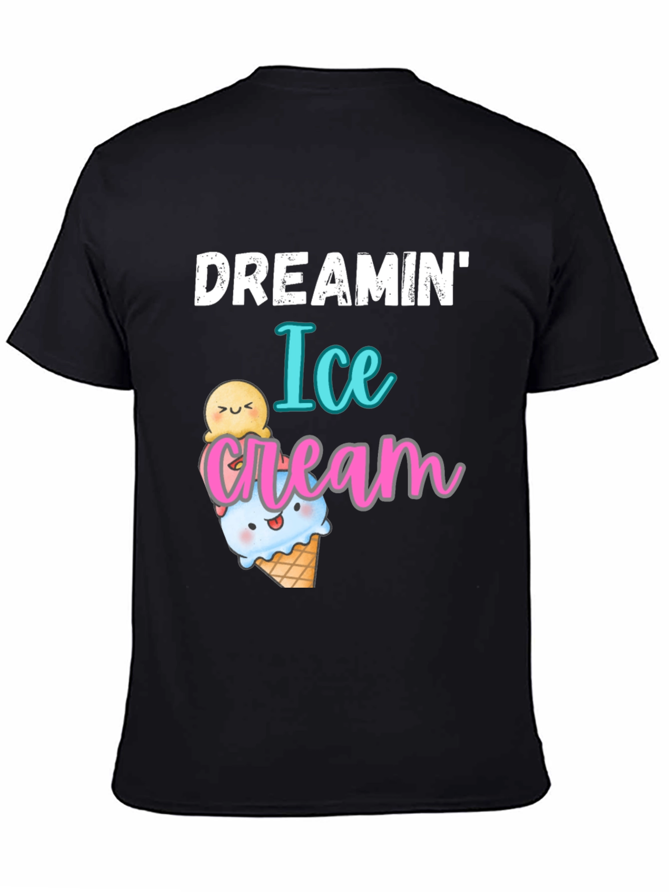 Black Dreamin' Ice Cream Graphic T-Shirt view 4