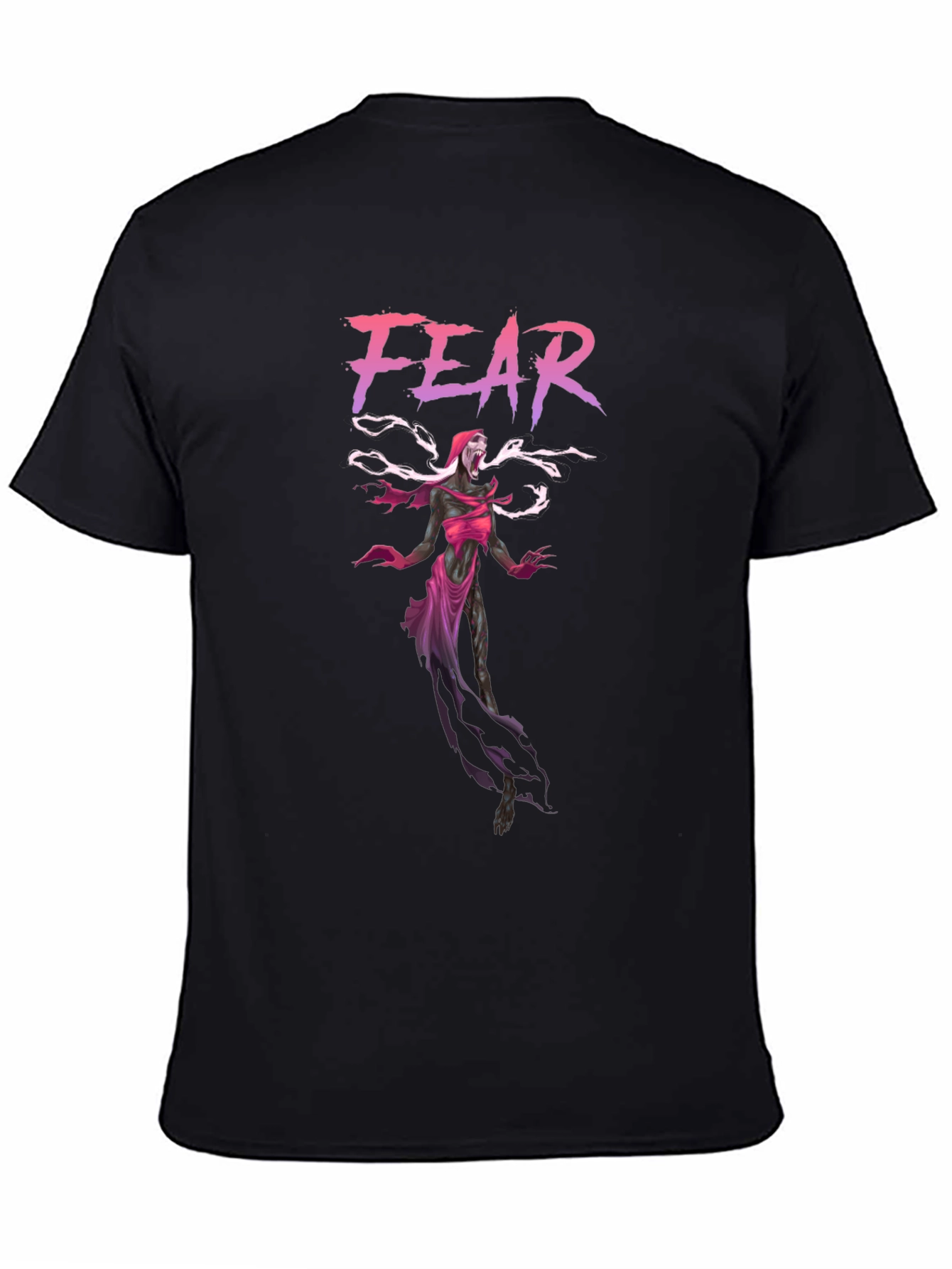 Black Fear Reaper Graphic T-Shirt - Black view 4