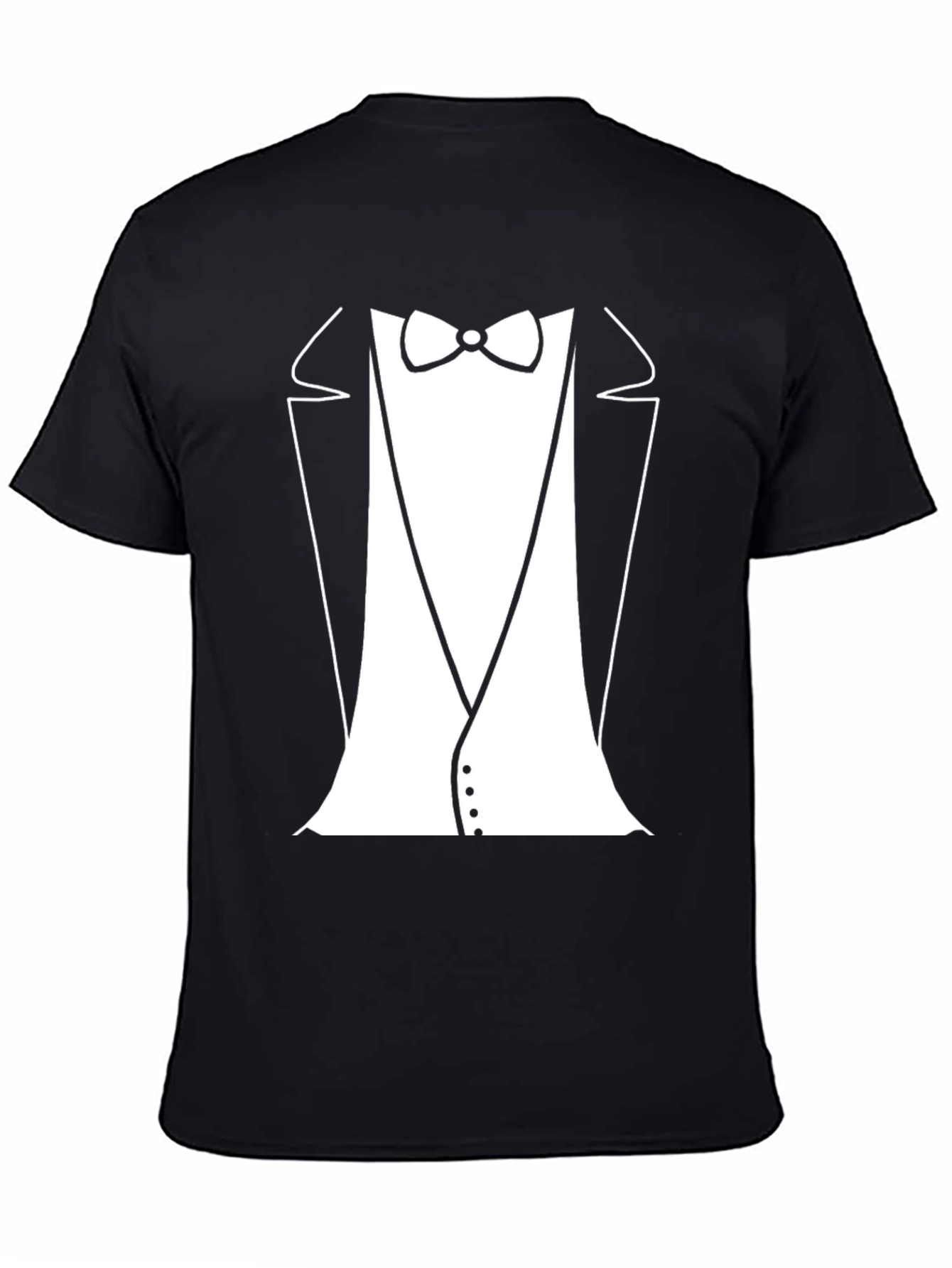 Black Tuxedo T-Shirt - Instant Formal Wear! view 4